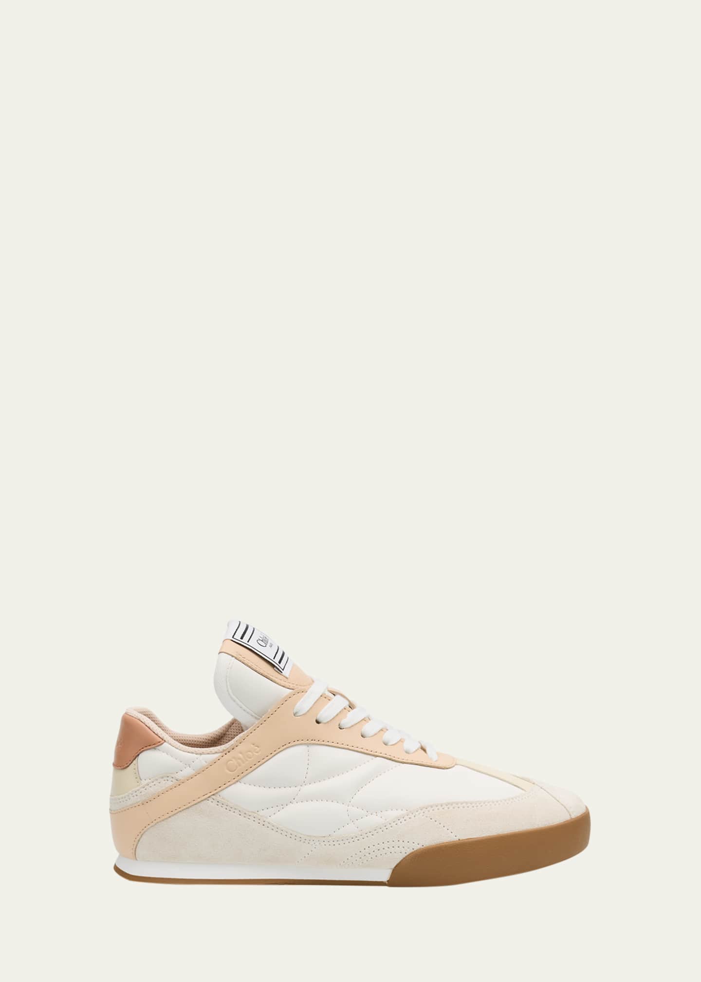 Chloe Kick Mixed Leather Low-Top Sneakers Image 1 of 6