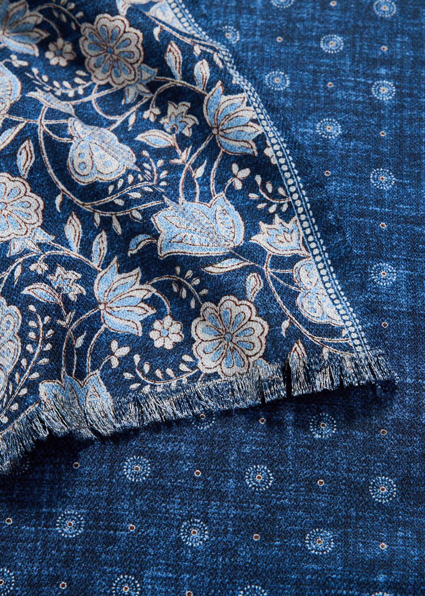 Rosi Collection Men's Silk Double-Face Scarf Image 4 of 4