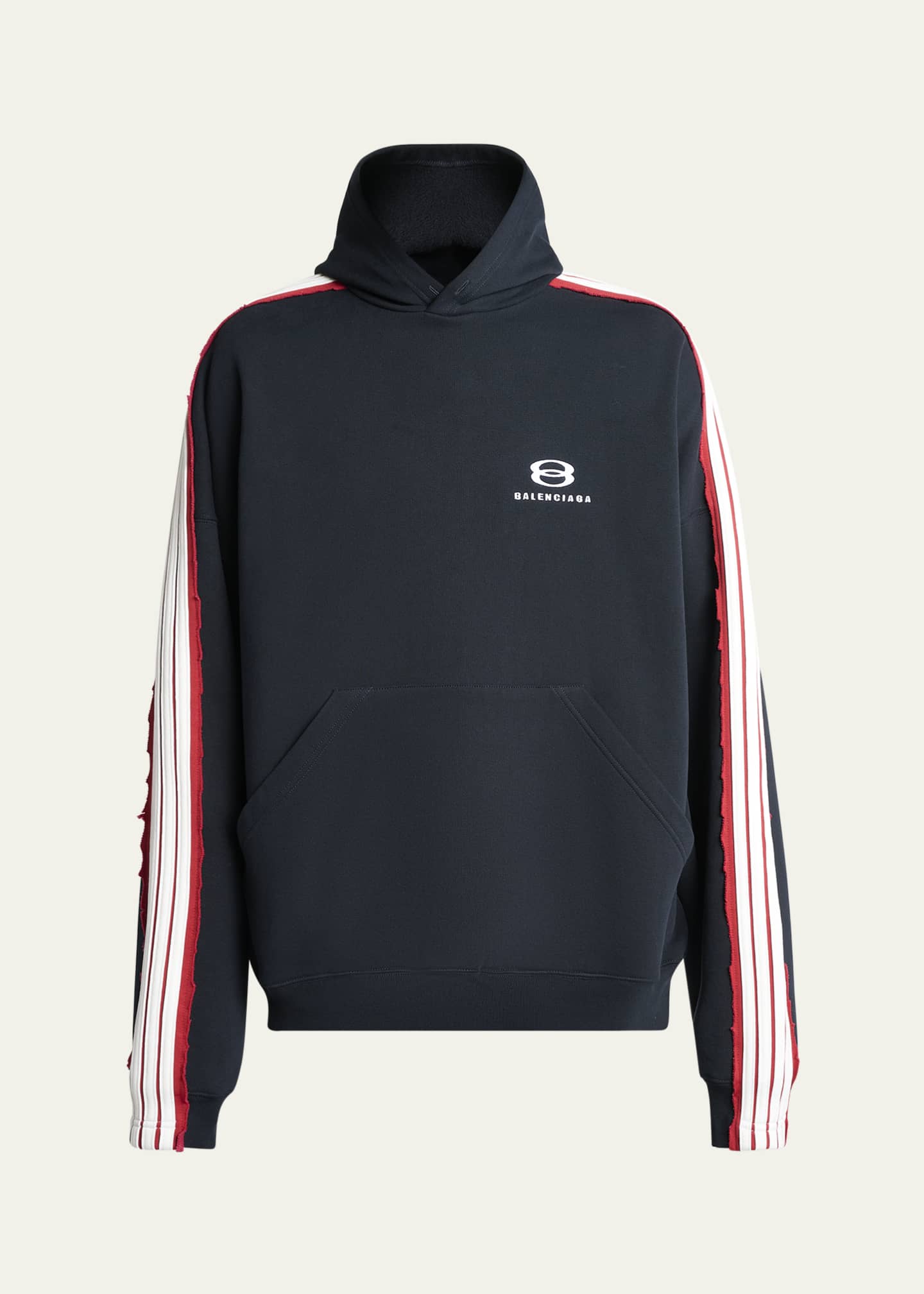 Balenciaga Men's Cut-Up Oversized Unity Sports Hoodie Image 1 of 5