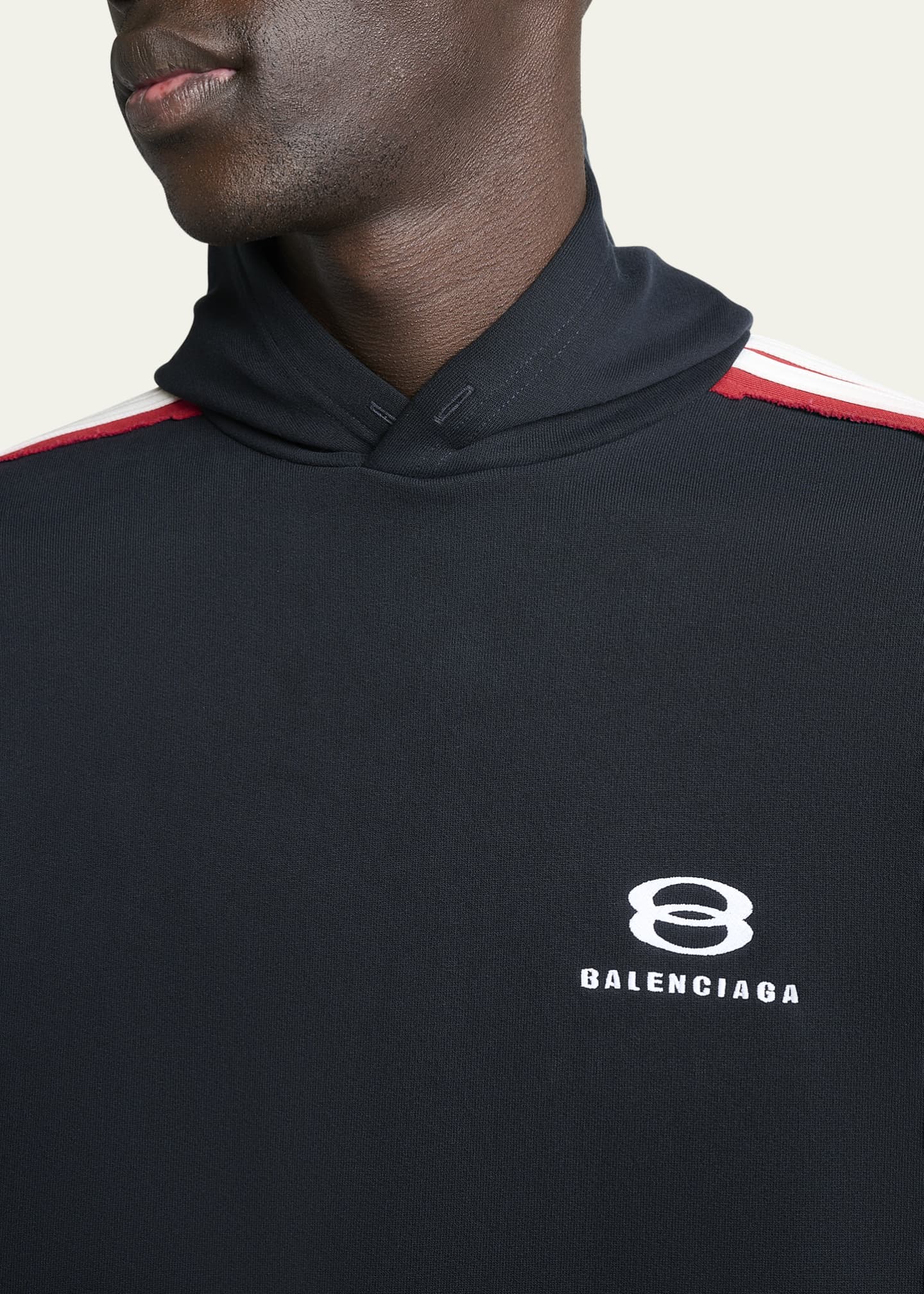 Balenciaga Men's Cut-Up Oversized Unity Sports Hoodie Image 5 of 5