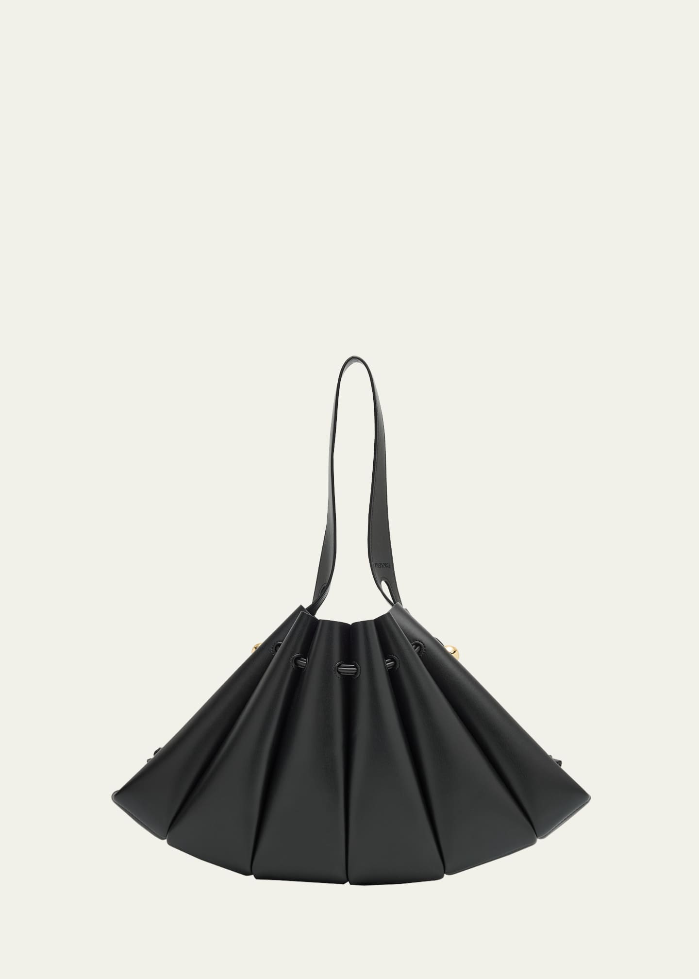 THEMOIRE Calipso Pleated Vegan Fabric Shoulder Bag Image 1 of 6