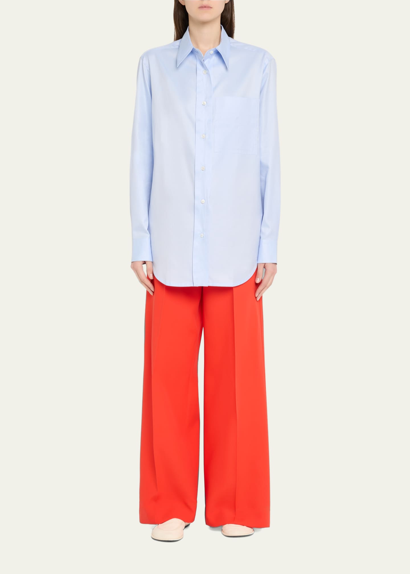 Brioni Button Down Cotton Twill Shirt Image 2 of 5