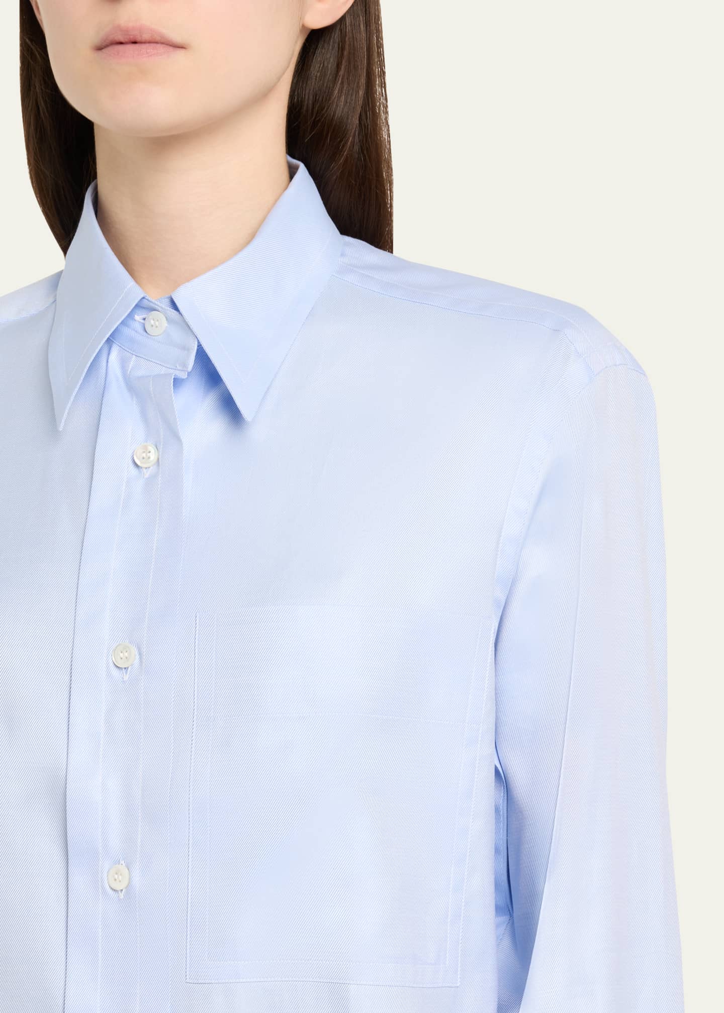 Brioni Button Down Cotton Twill Shirt Image 5 of 5