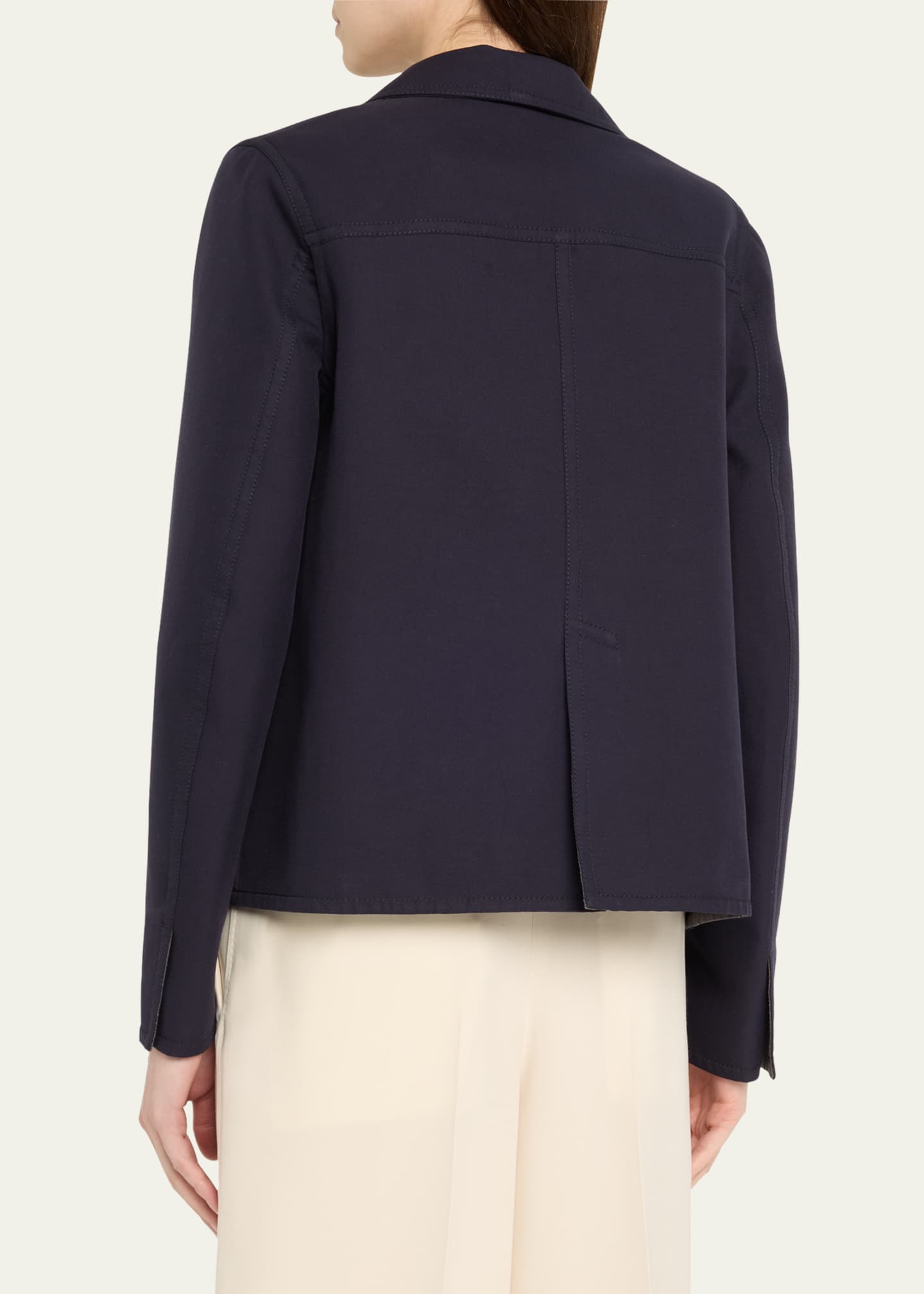 Brioni Double-Breasted Cotton Peacoat Image 3 of 5