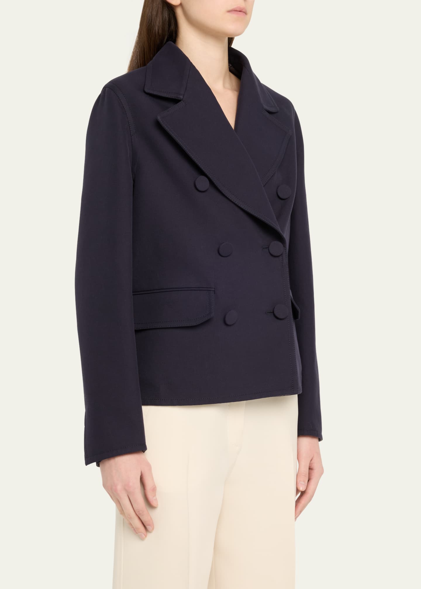 Brioni Double-Breasted Cotton Peacoat Image 4 of 5