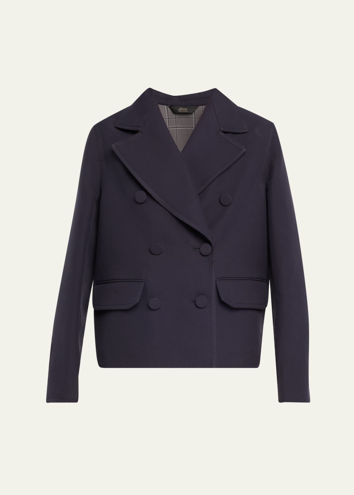 Brioni Double-Breasted Cotton Peacoat Image 1 of 5
