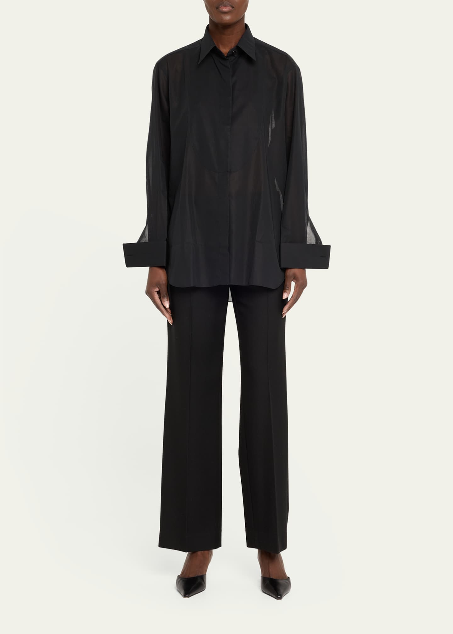Brioni French Cuff Evening Shirt with Plastron Image 2 of 5