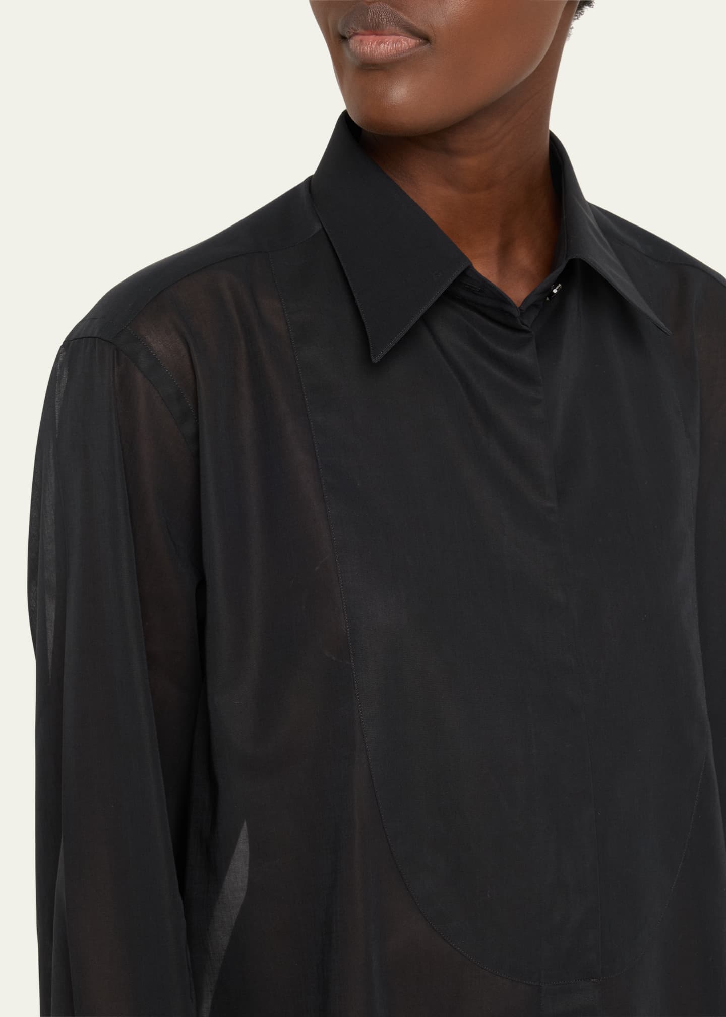 Brioni French Cuff Evening Shirt with Plastron Image 5 of 5