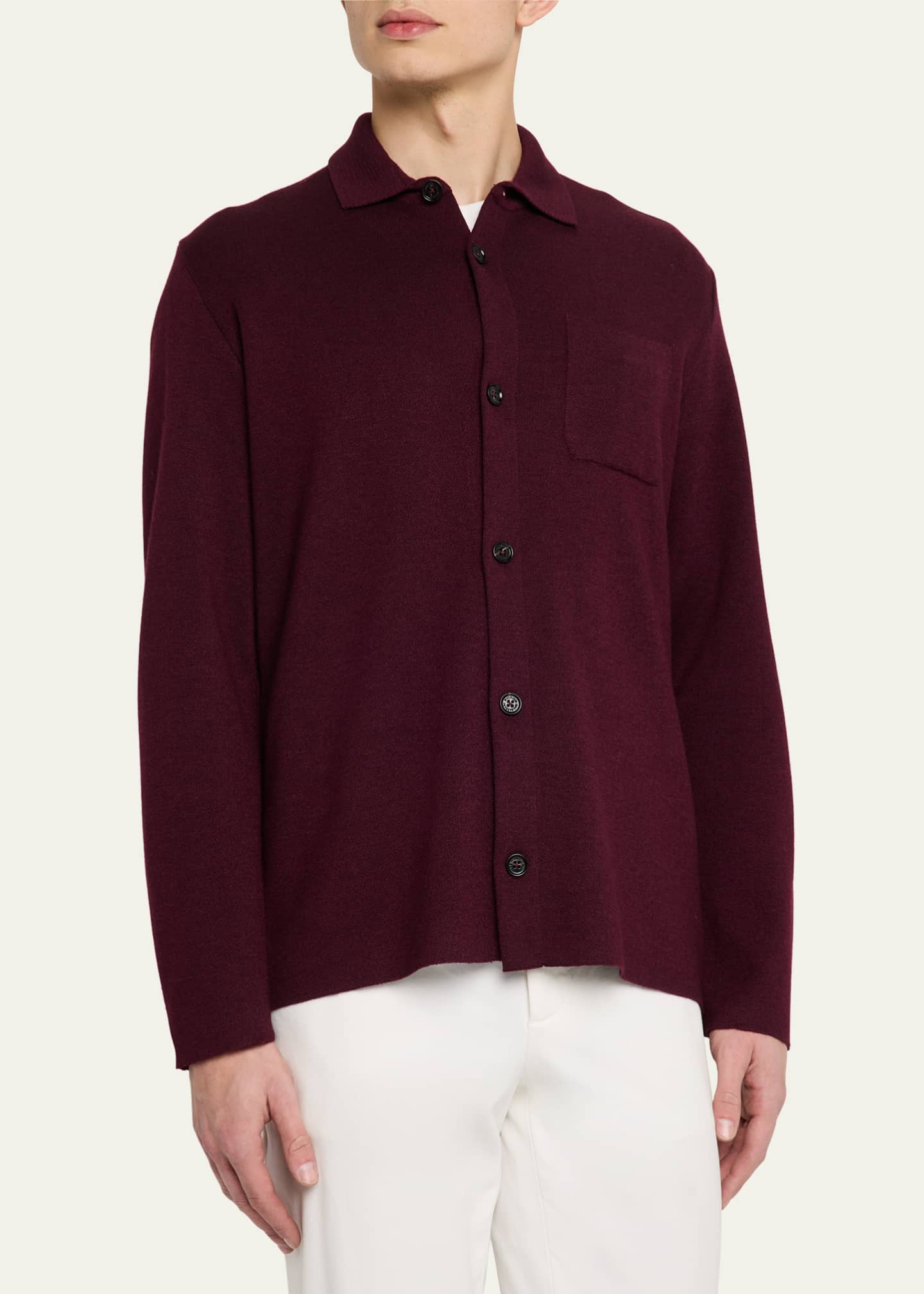 Baldassari Men's Wool Overshirt Image 4 of 5