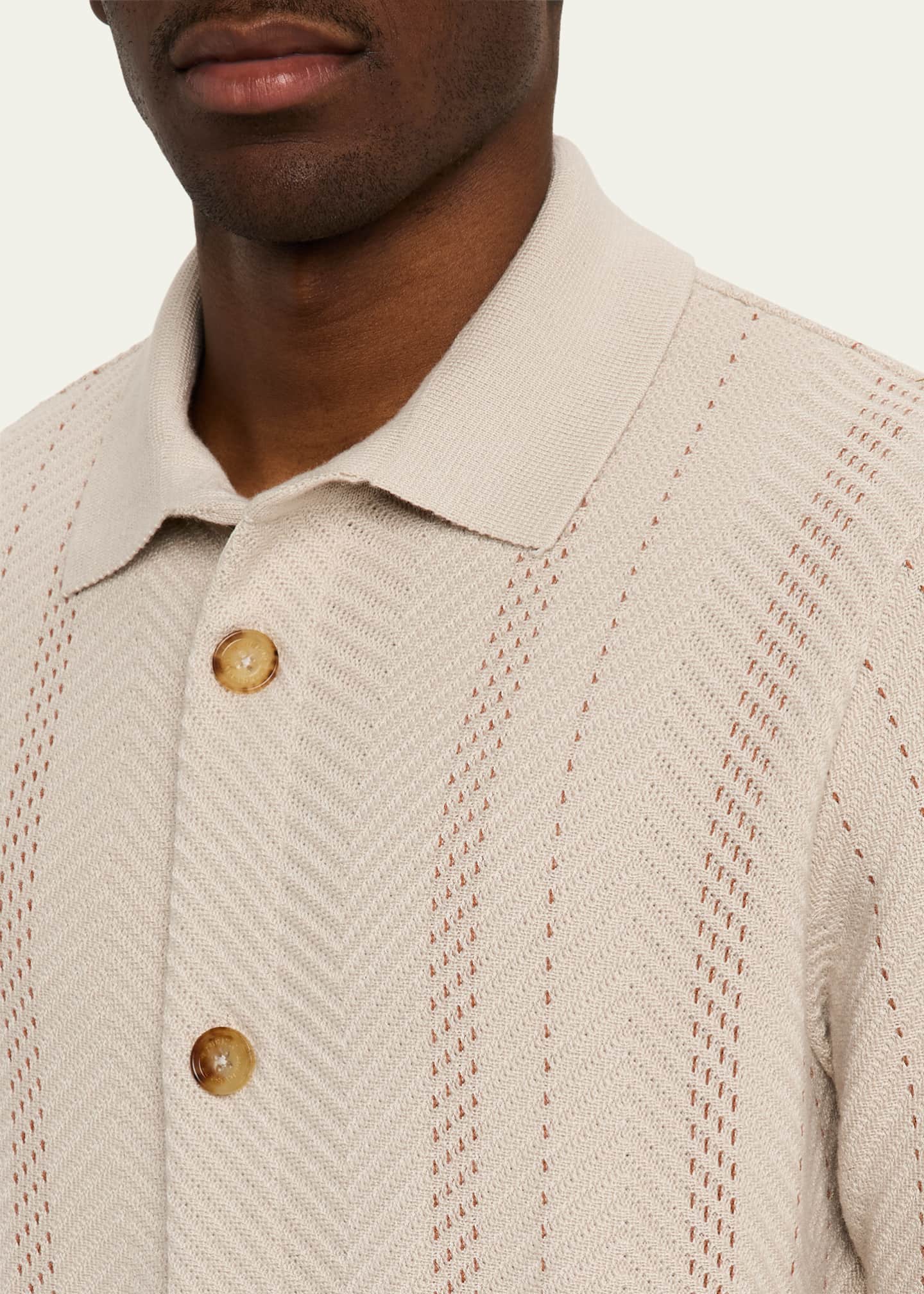 Baldassari Men's Silk and Cashmere Stitch Blouson Image 5 of 5