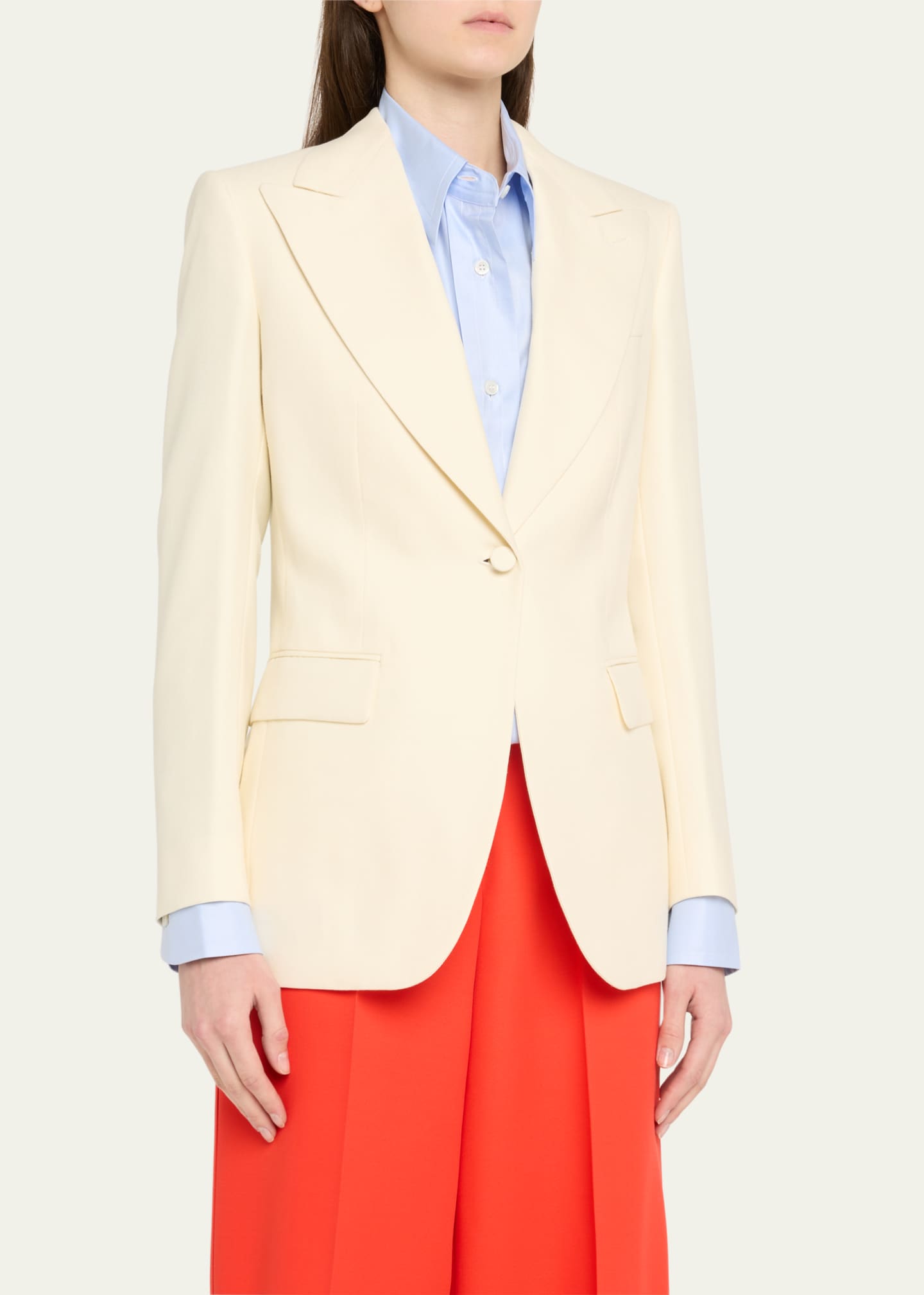 Brioni Herringbone Double-Breasted Wool Jacket Image 4 of 5