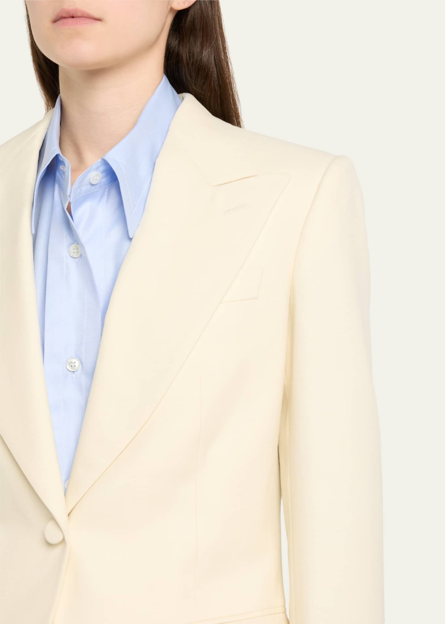 Brioni Herringbone Double-Breasted Wool Jacket Image 5 of 5
