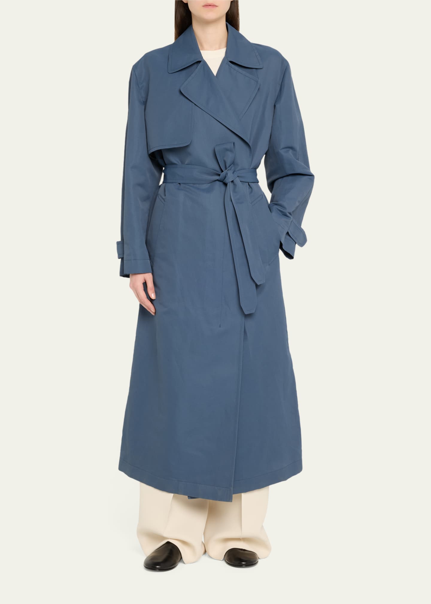 Brioni Belted Techno Silk Trench Coat Image 2 of 5