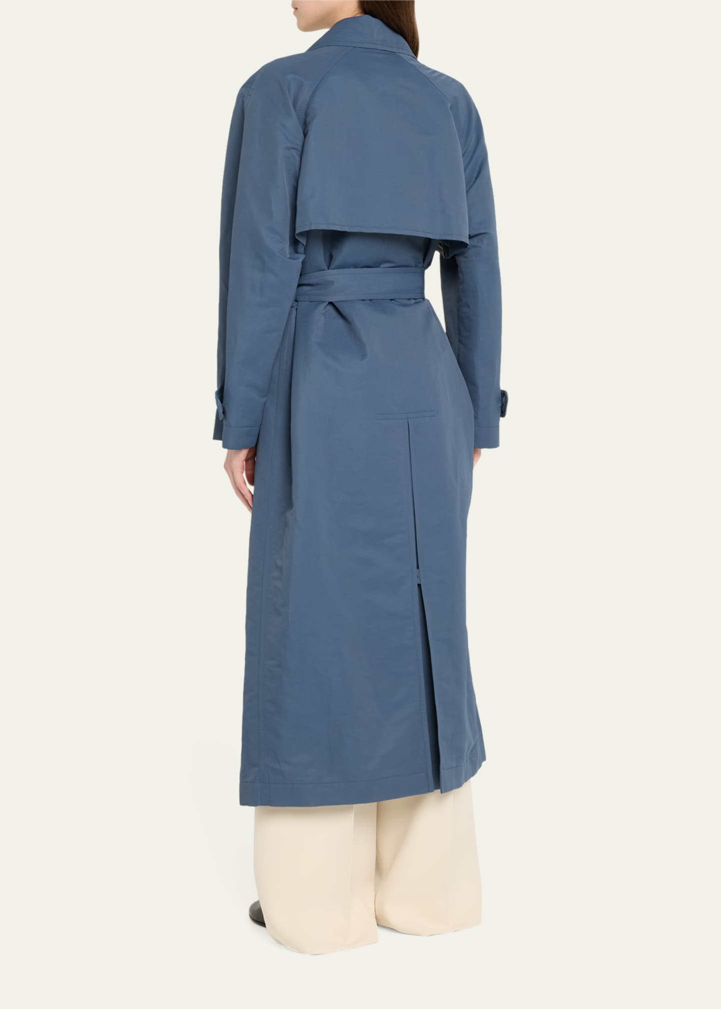 Brioni Belted Techno Silk Trench Coat Image 3 of 5
