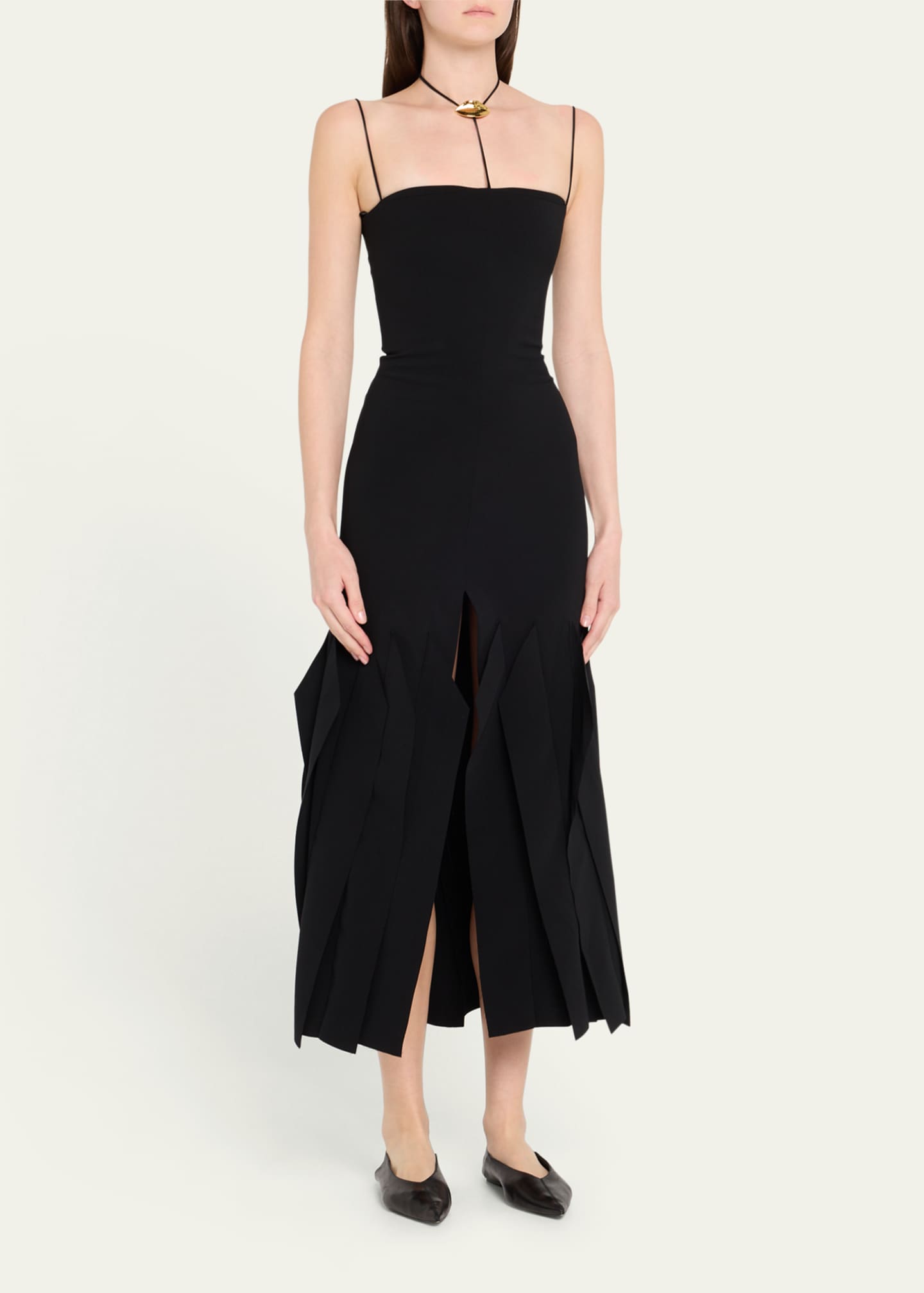 A.W.A.K.E. MODE Lip Choker Midi Dress Image 4 of 5