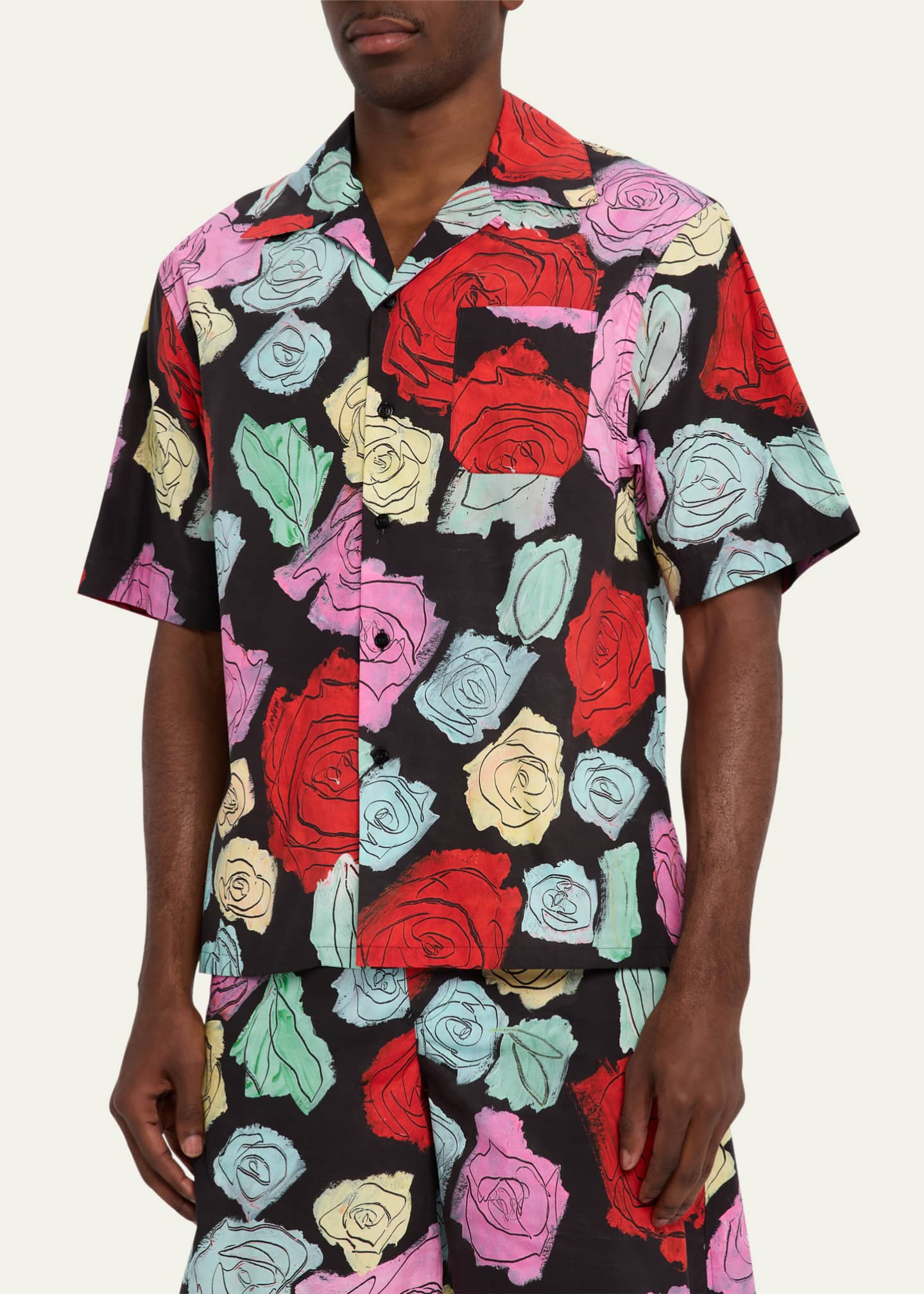 Marni Men's Medium Roses Camp Shirt Image 4 of 5
