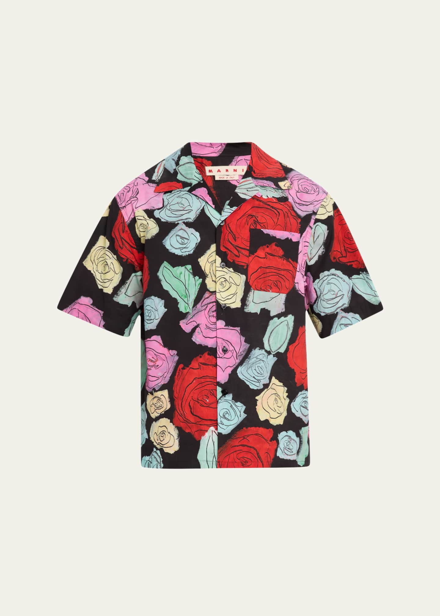 Marni Men's Medium Roses Camp Shirt Image 1 of 5