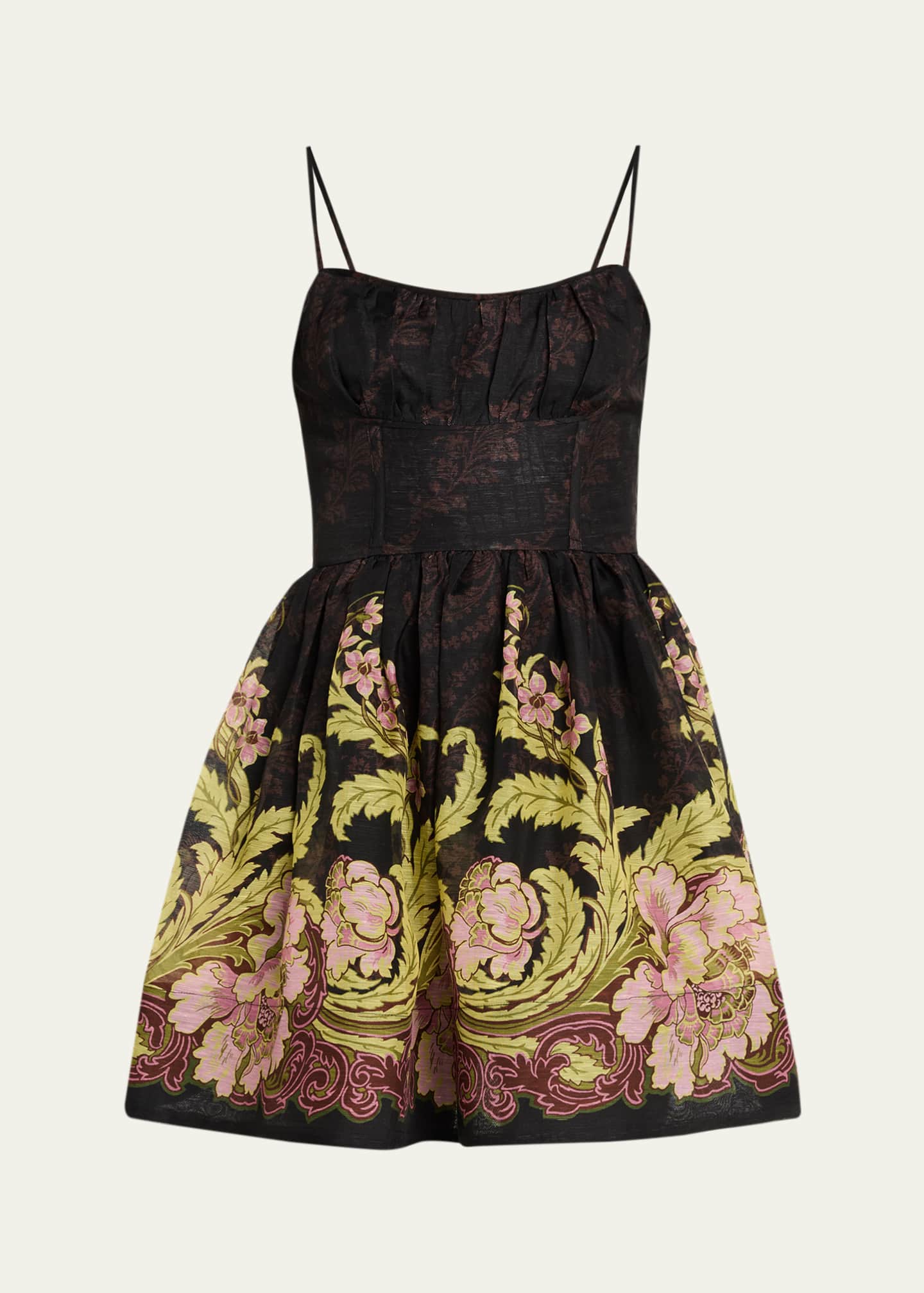 Cara Cara Alba Floral Fit-And-Flare Mini Dress - Bergdorf Goodman