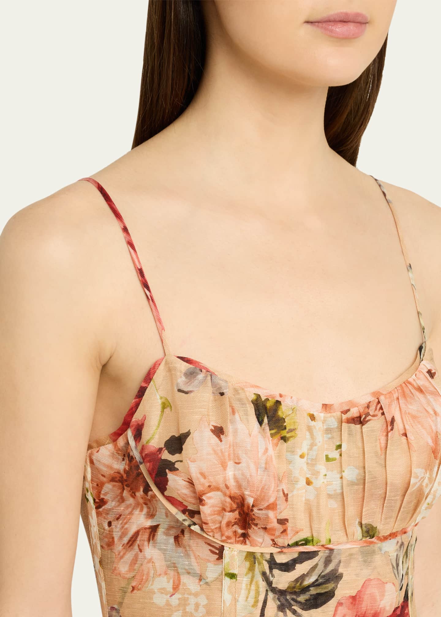 helsi florence strapless a-line midi dress HELSI Women's Florence Floral Appliqué Strapless Midi Dress - Black main image 0