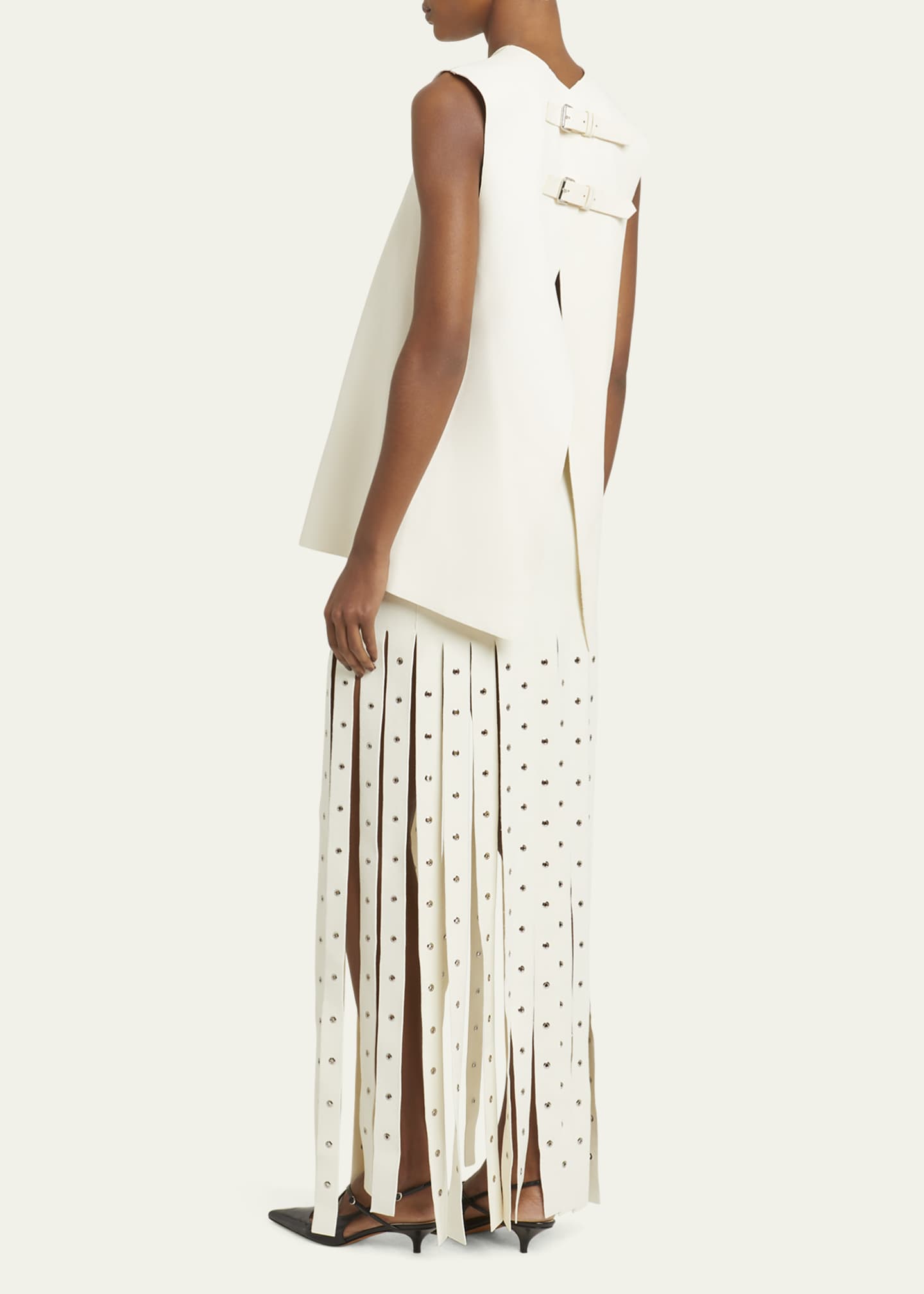 Proenza Schouler Effe Paneled Compact Viscose Knit Skirt Image 3 of 5