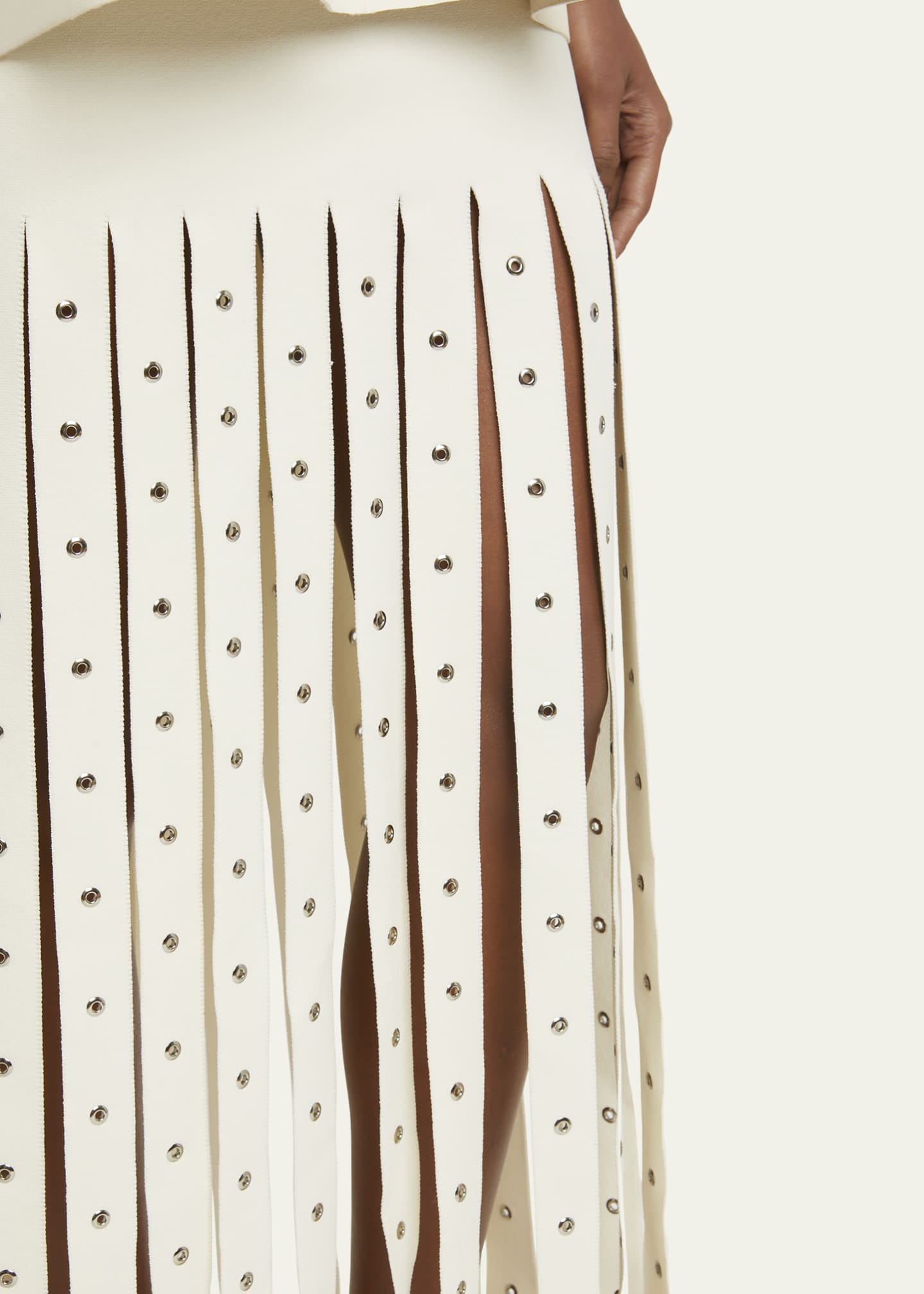 Proenza Schouler Effe Paneled Compact Viscose Knit Skirt Image 5 of 5