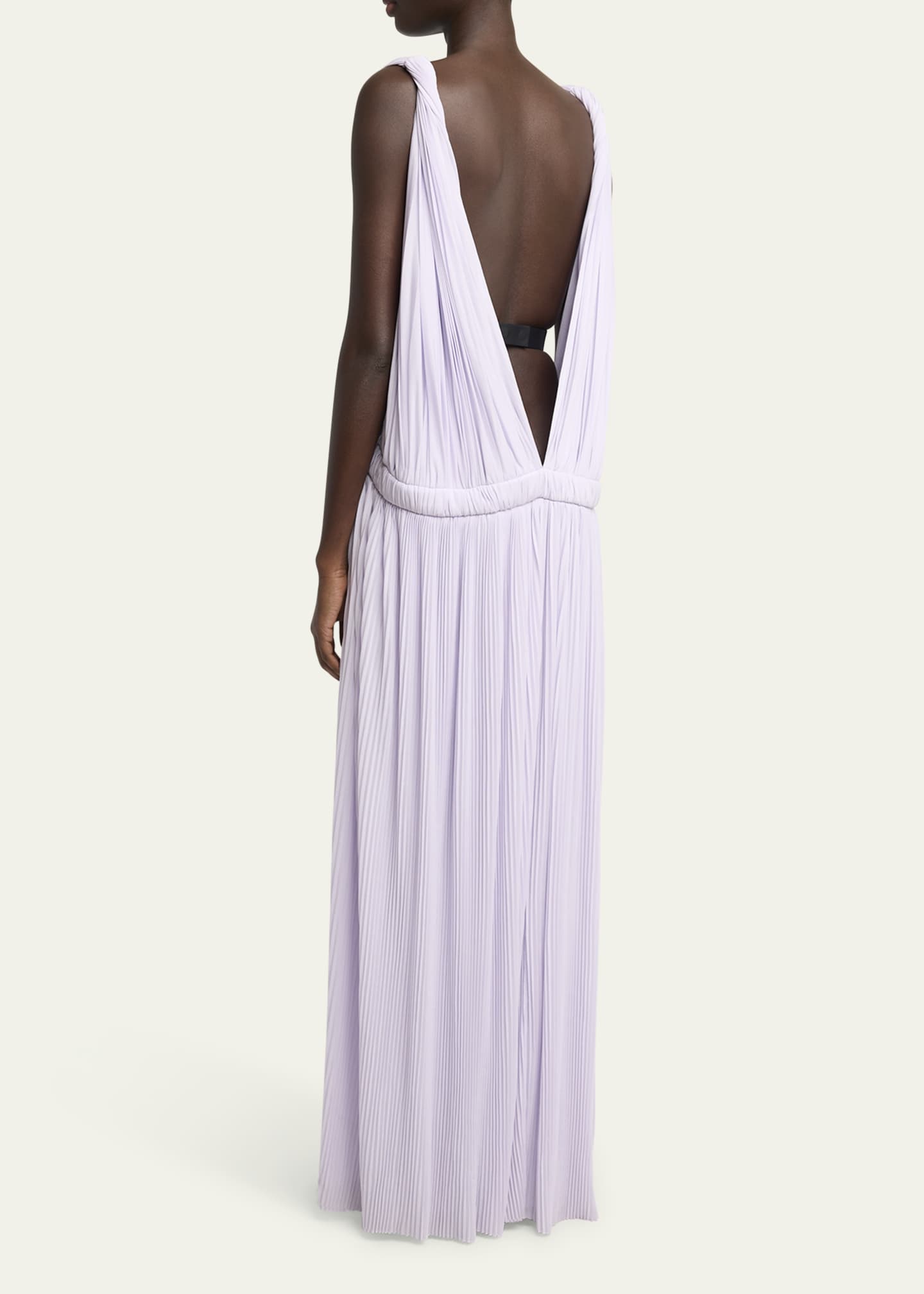 Proenza Schouler Serra Plunging Cutout Matte Jersey Gown Image 3 of 5