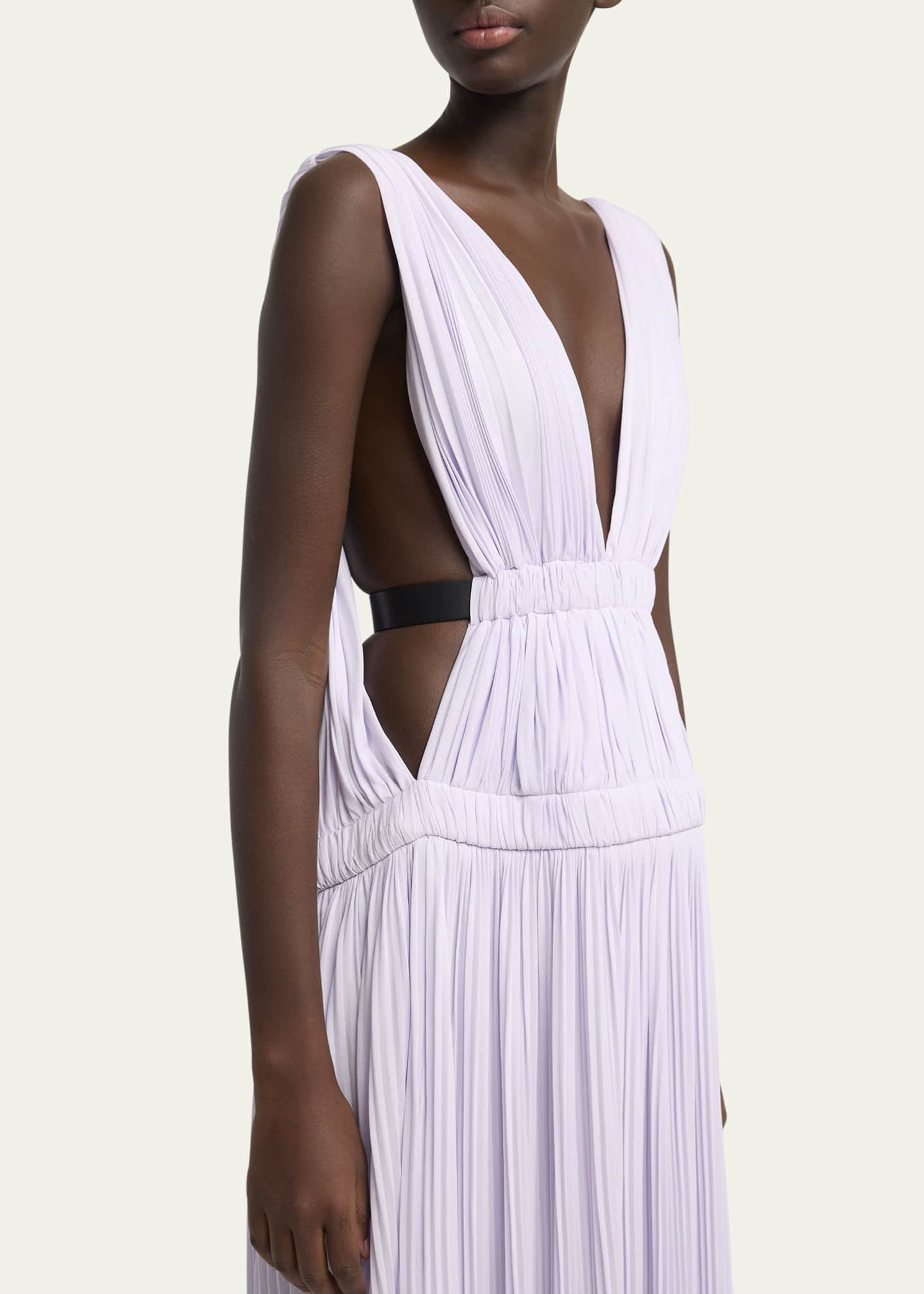 Proenza Schouler Serra Plunging Cutout Matte Jersey Gown Image 5 of 5