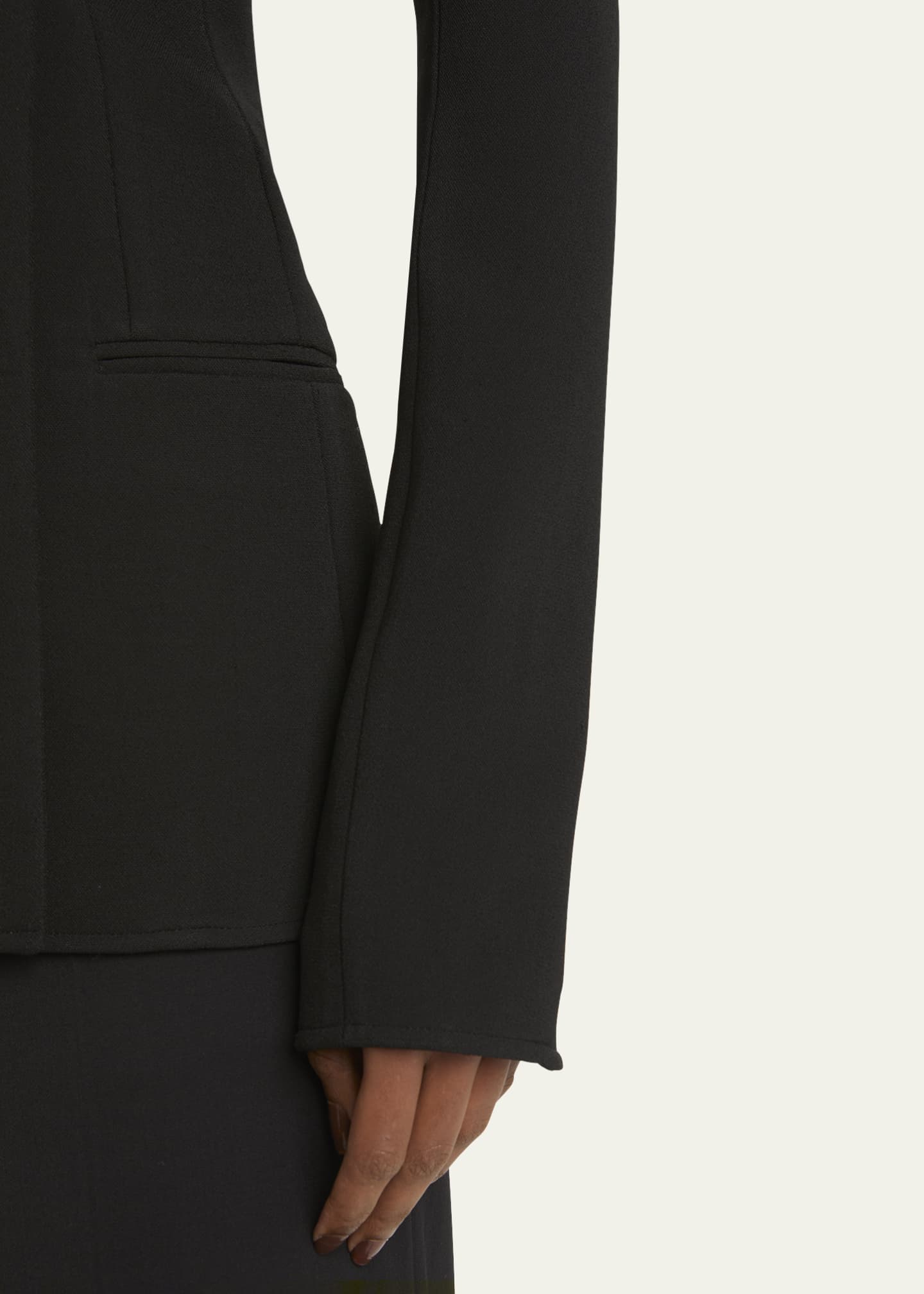 Marine Double Breasted Bi-Stretch Suiting Jacket - Thumbnail 5