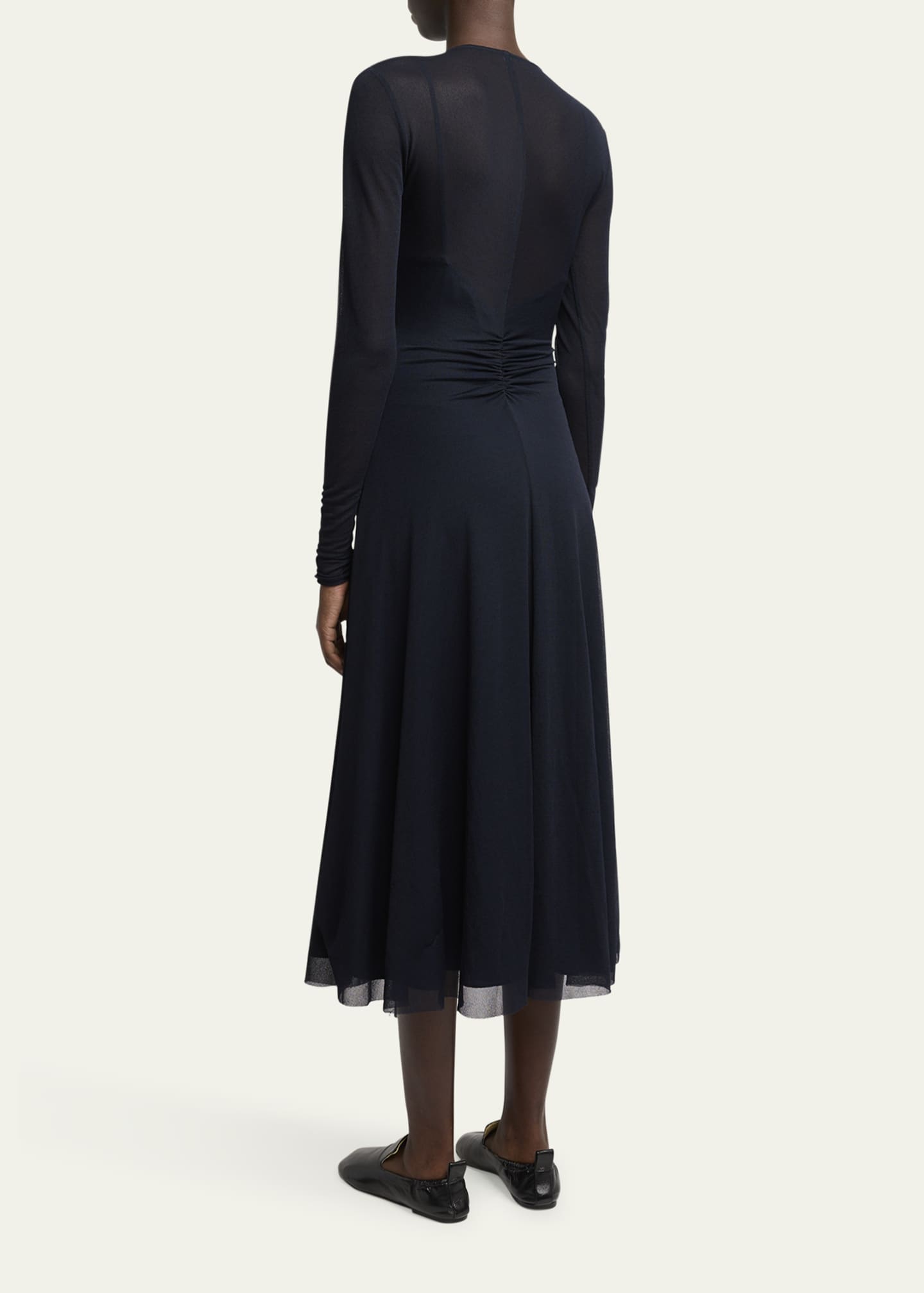 Kerstin Ruched Crepe Jersey Midi Dress