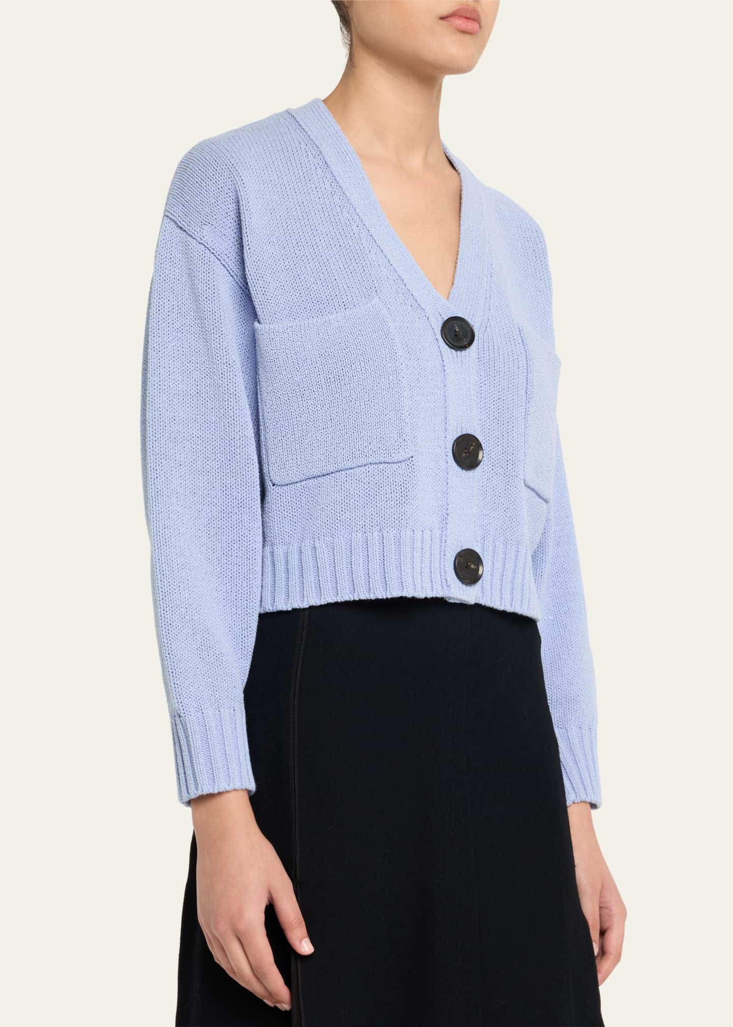 Proenza Schouler Sofia Cropped Cotton Knit Cardigan Image 4 of 5