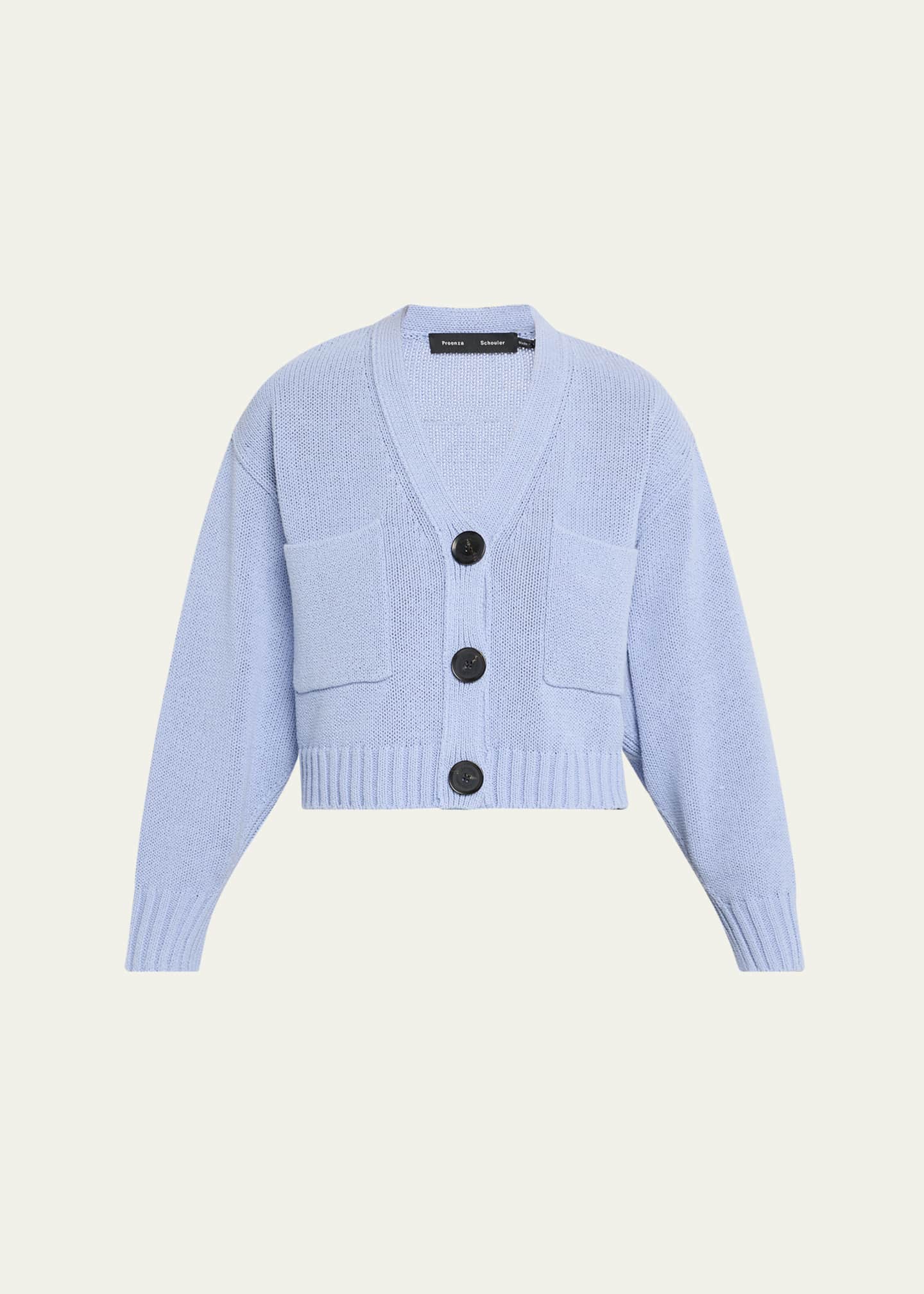 Proenza Schouler Sofia Cropped Cotton Knit Cardigan Image 1 of 5