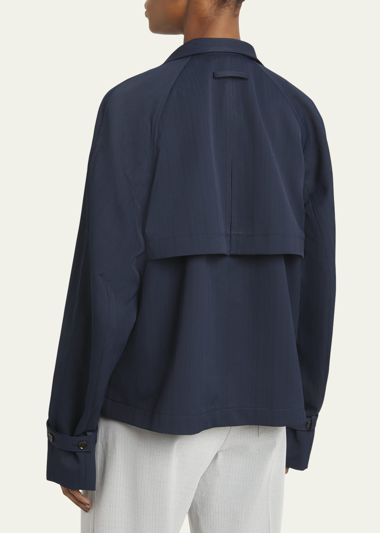 Larissa Technical Nylon Jacquard Short Jacket