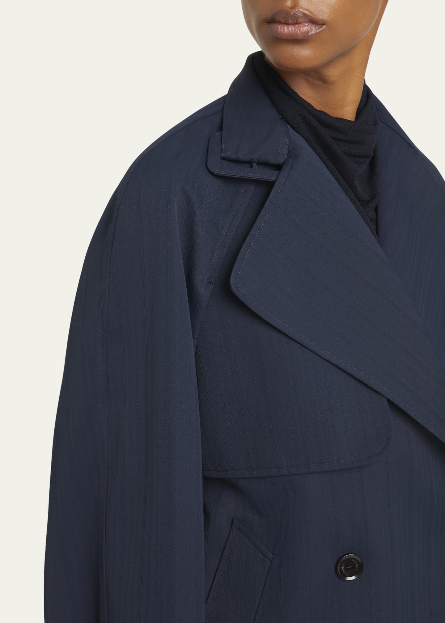 Larissa Technical Nylon Jacquard Short Jacket