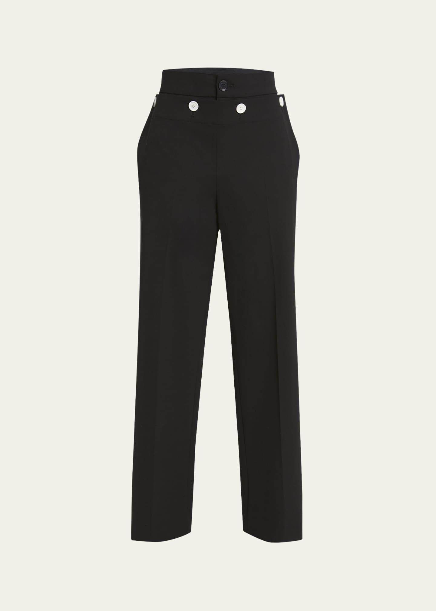 Proenza Schouler Oliver Sailor Wool Gabardine Pants Image 1 of 5