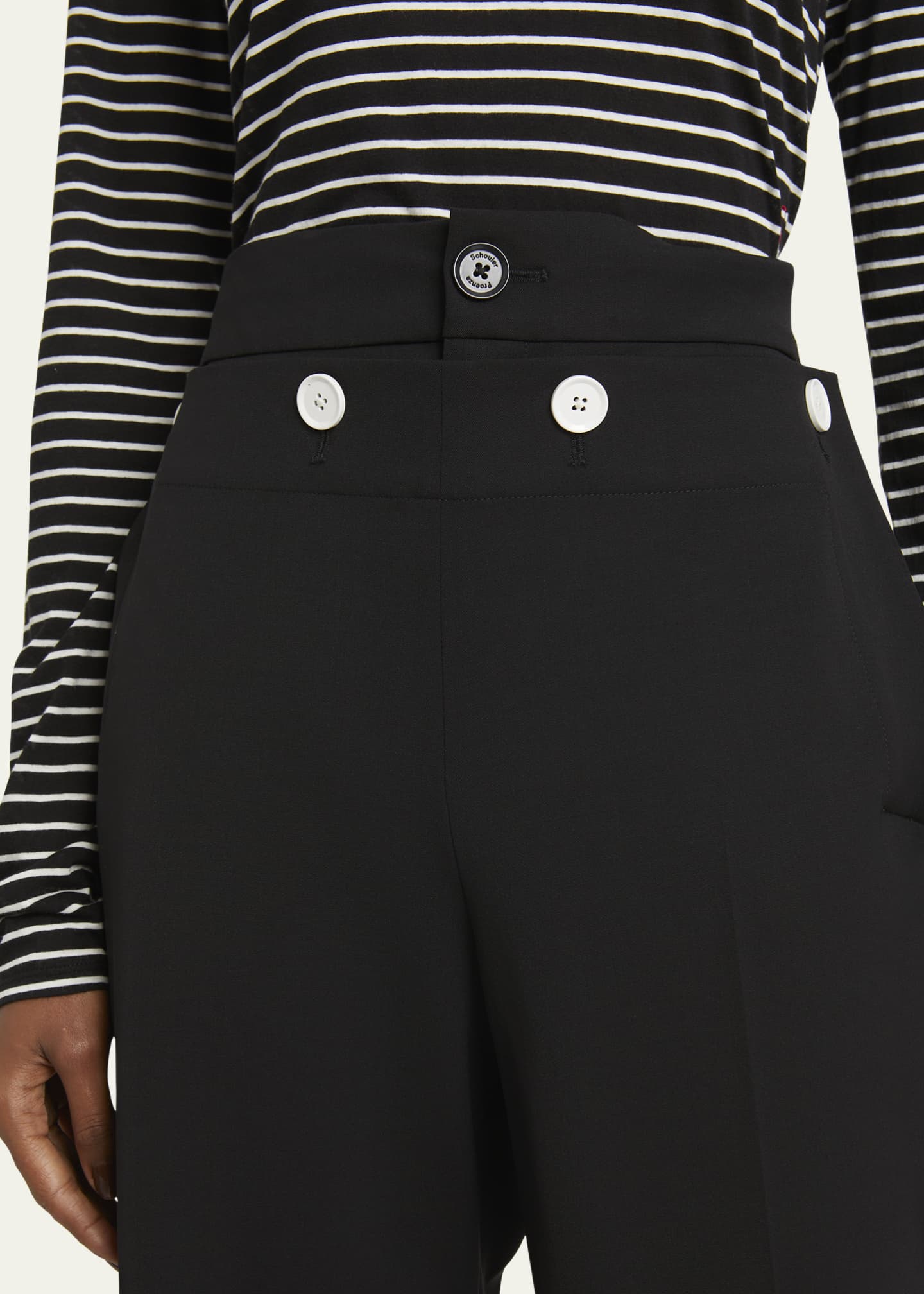 Proenza Schouler Oliver Sailor Wool Gabardine Pants Image 5 of 5