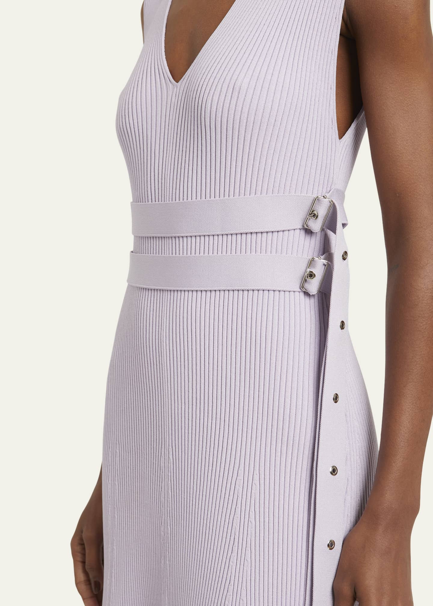 Proenza Schouler Madeline Rib-Knit Belted Midi Dress Image 5 of 5
