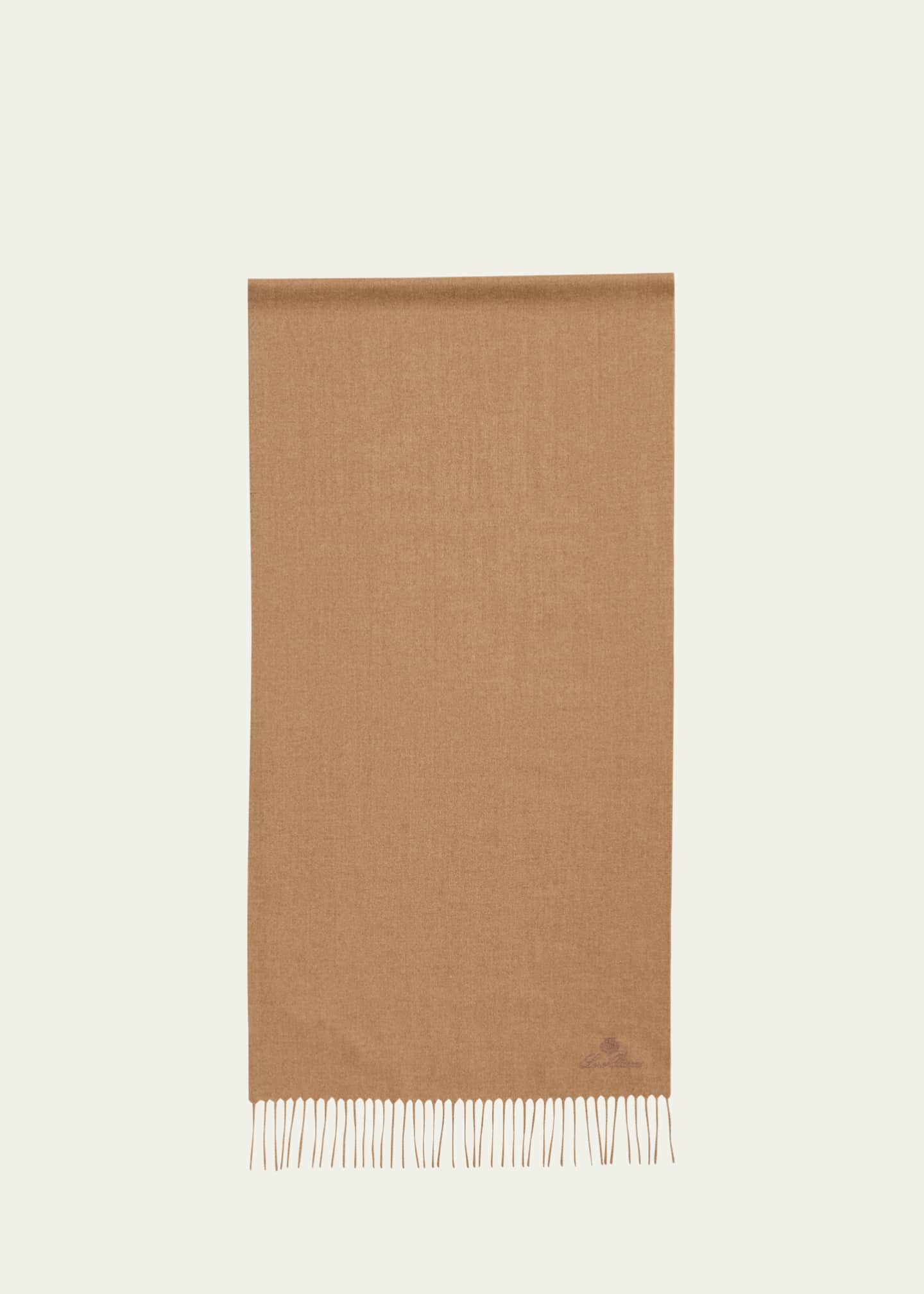 LP Grande Unita Scarf 200 CM In Brown Orange Cashmere 378391