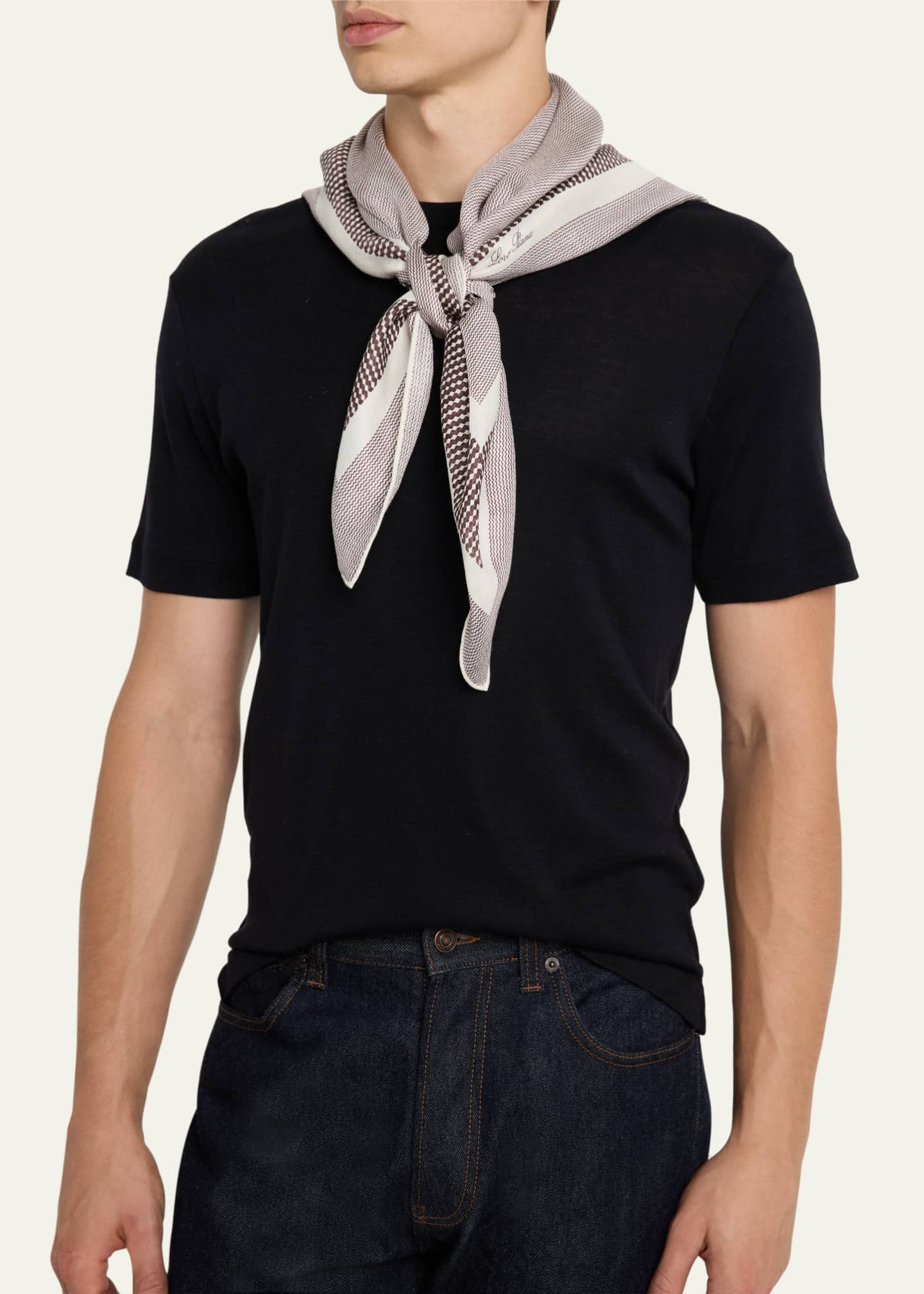 Loro Piana Men's Marea Silk and Linen Foulard - Bergdorf Goodman