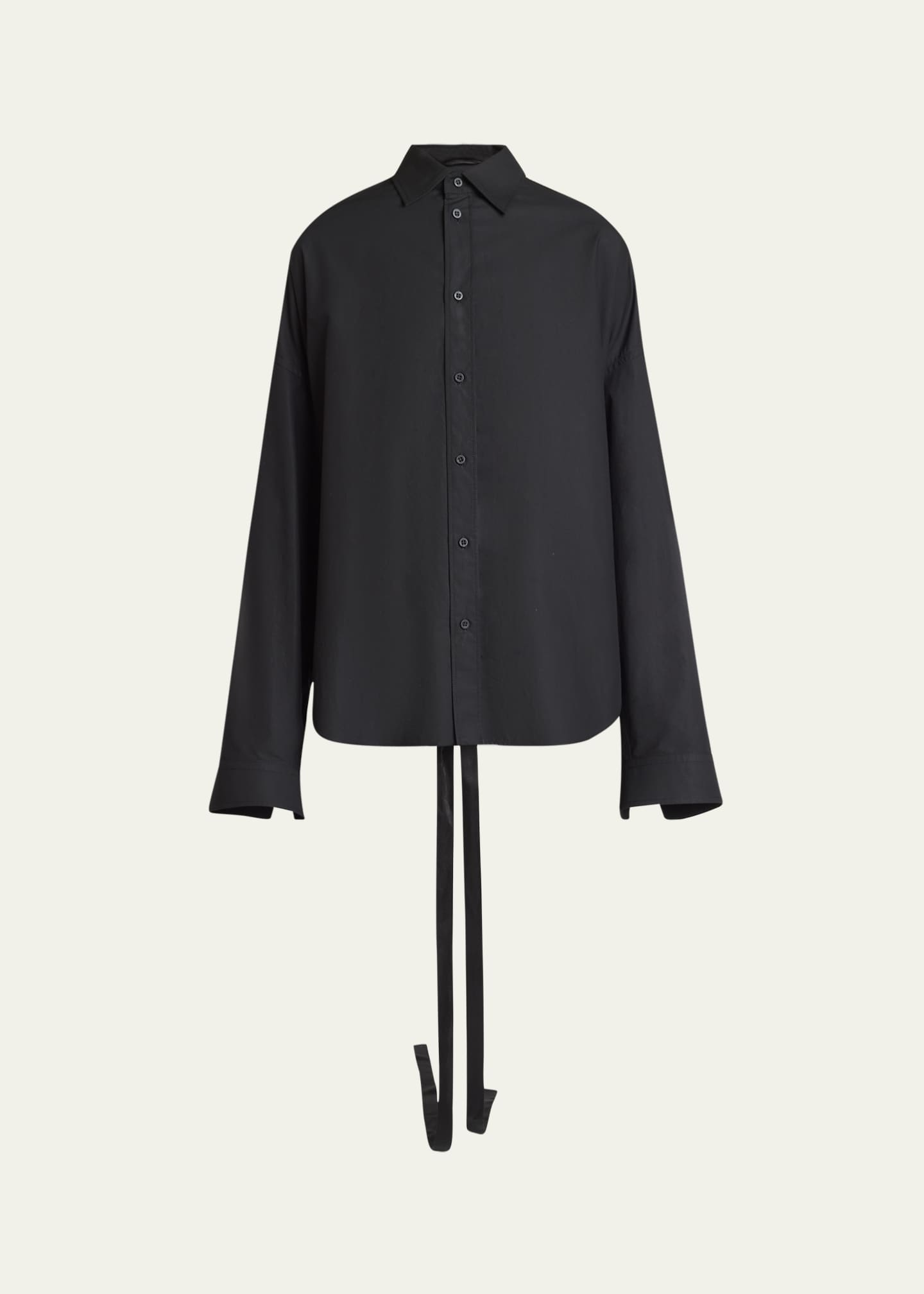Balenciaga Lace-Up Button-Down Shirt Image 1 of 5