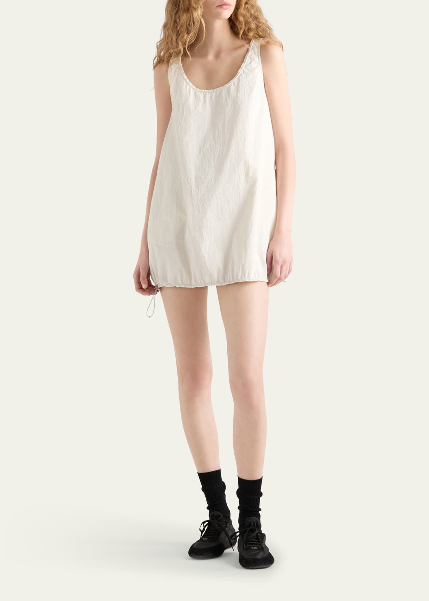 Prada Cinched Drawstring Mini Dress Image 2 of 4