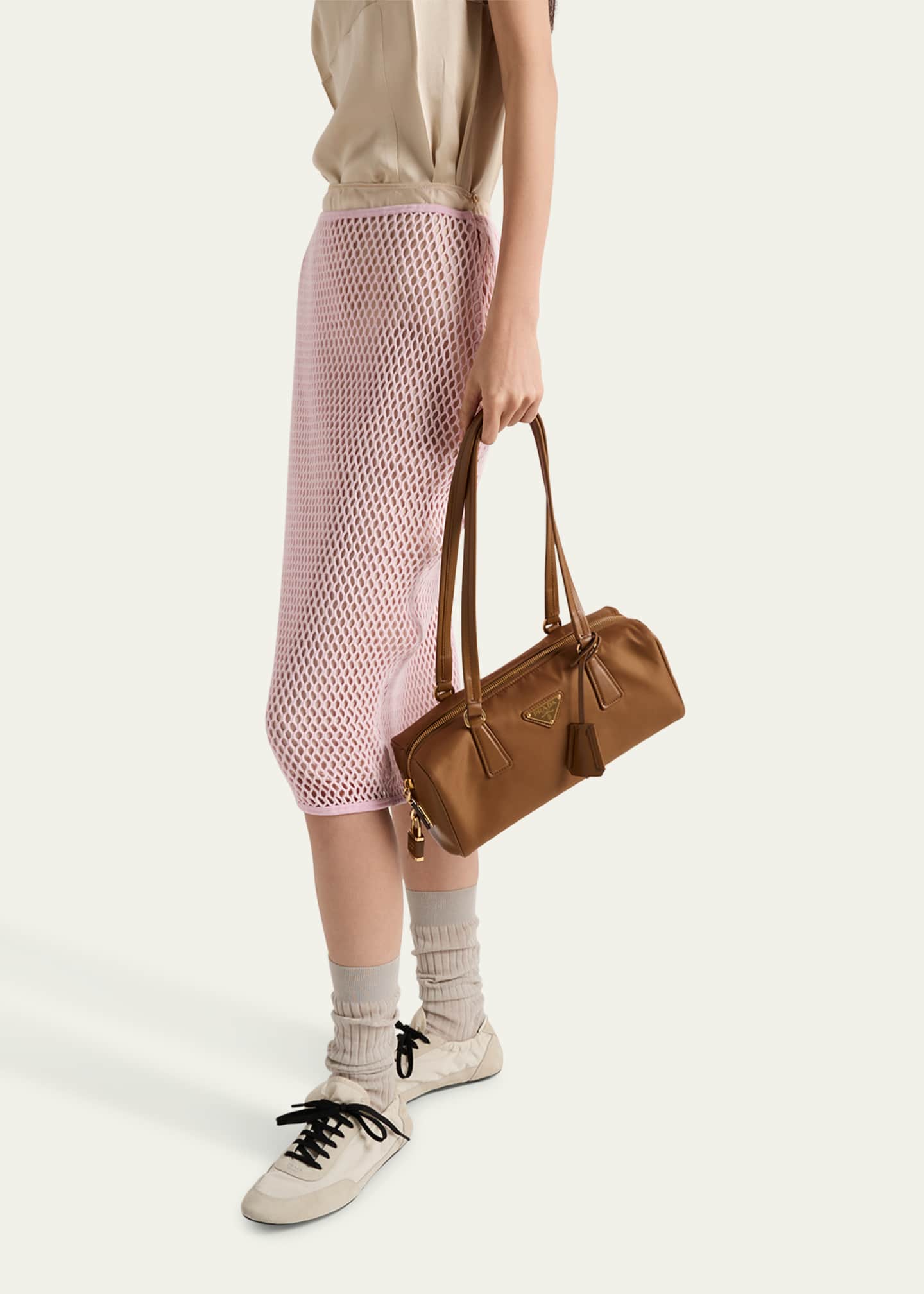 スカート PRADA Midi skirts Prada Fluted Midi Skirt | White | FARFETCH