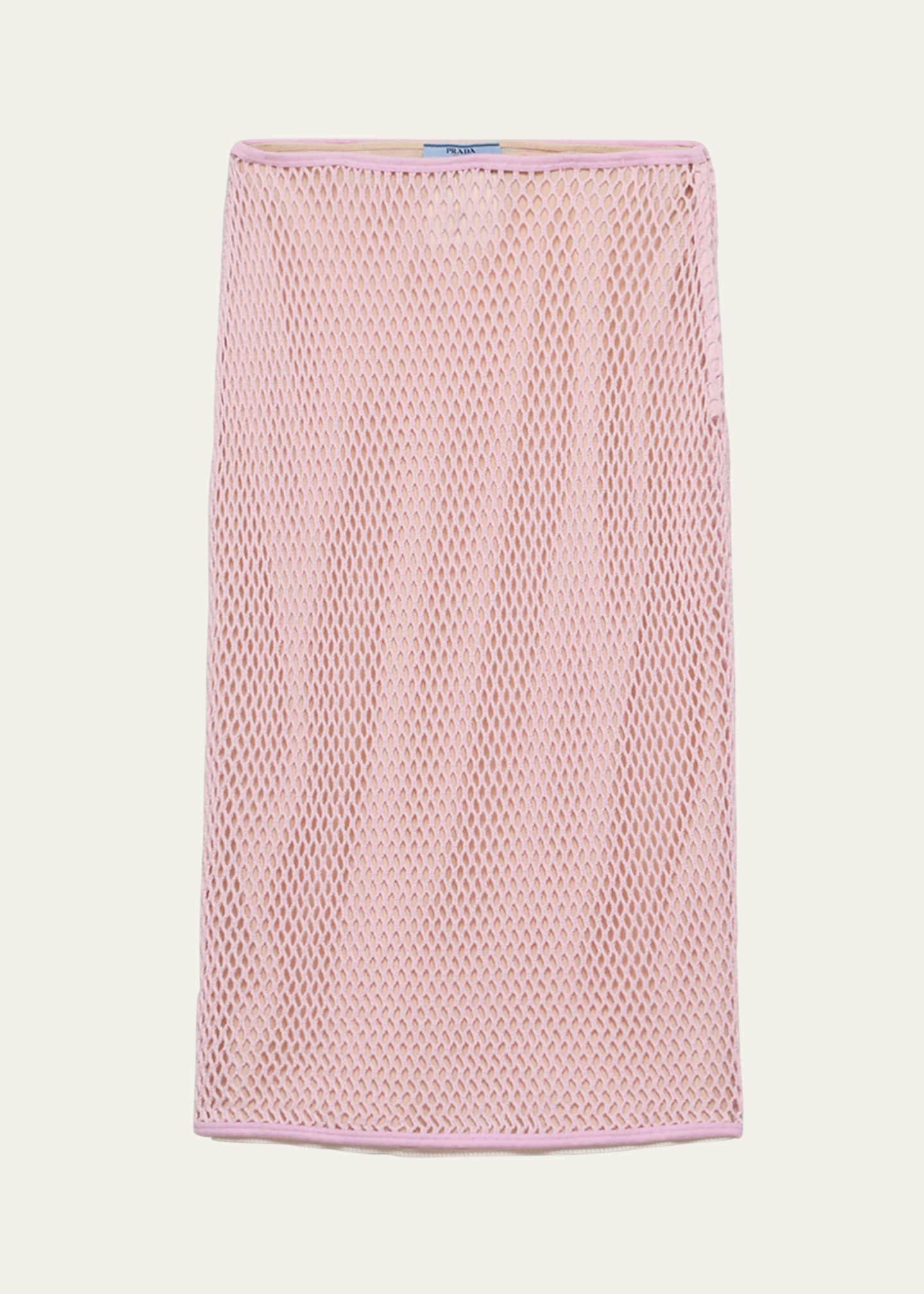 Prada Open Weave Midi Skirt - Bergdorf Goodman