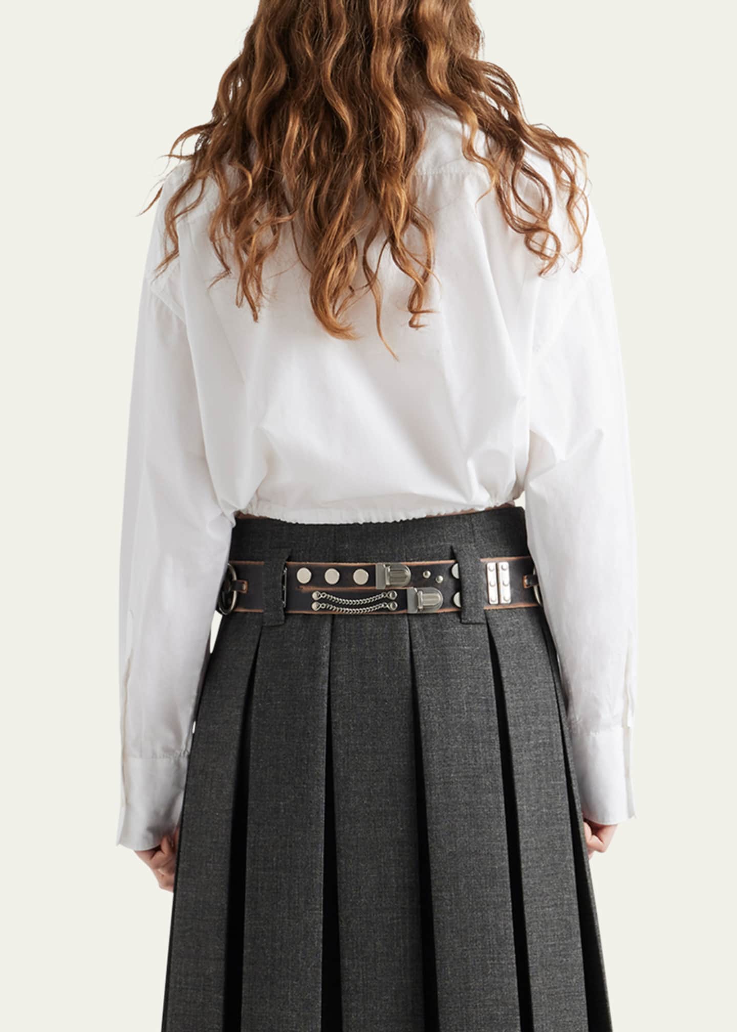 Prada Drawstring Poplin Shirt Image 3 of 4