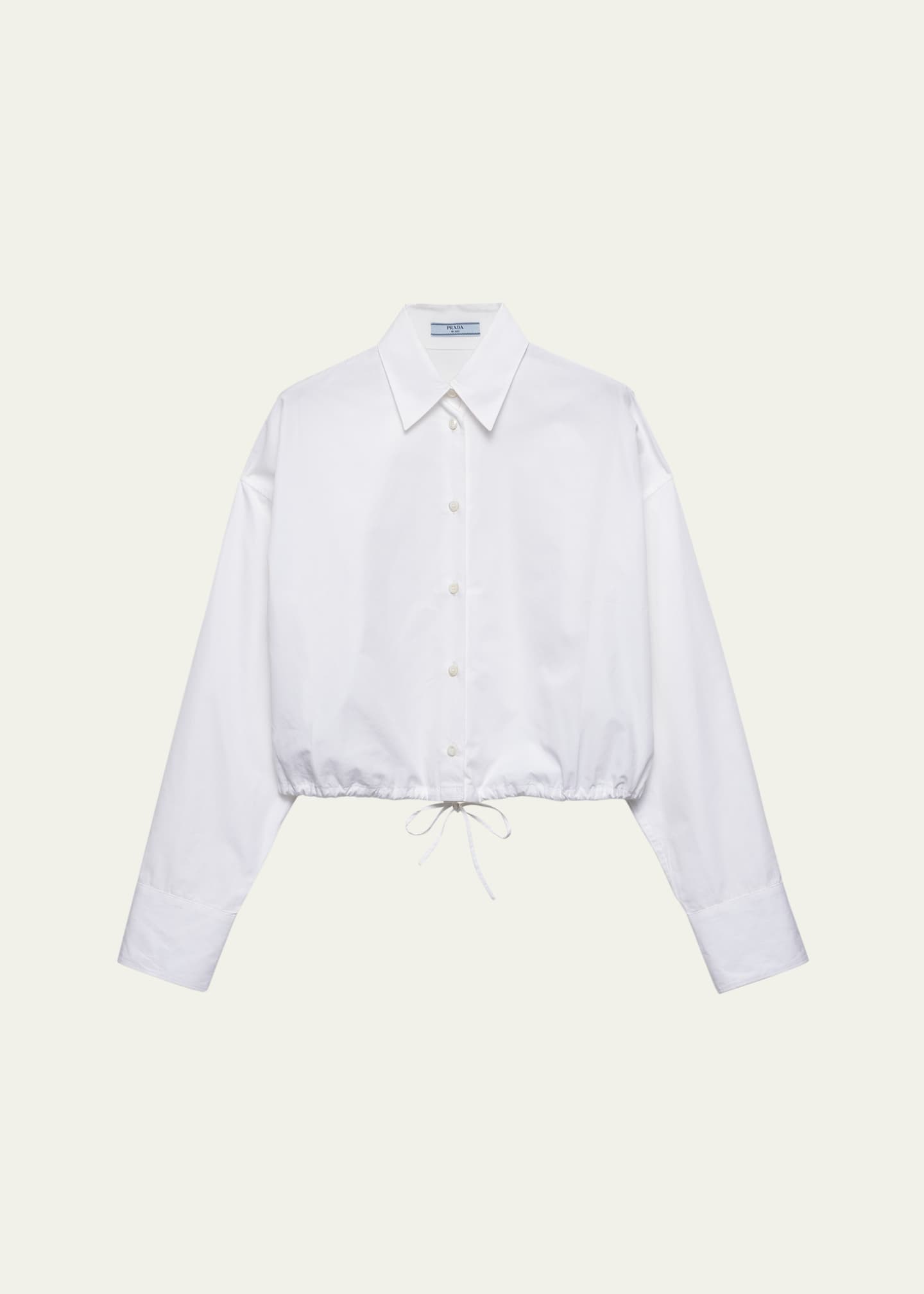 Prada Drawstring Poplin Shirt Image 1 of 4