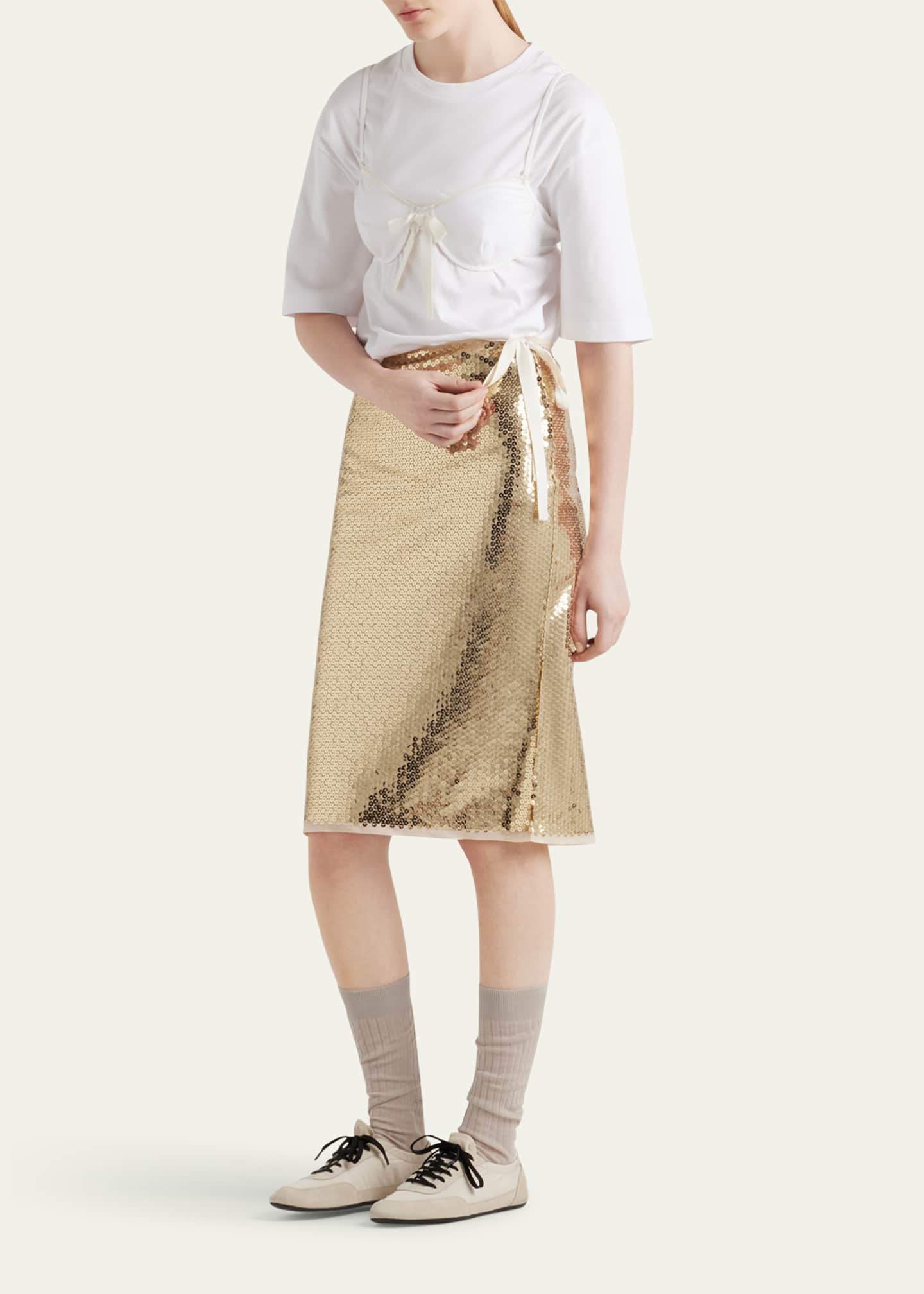 Prada Sequined Side-Tie Skirt Image 2 of 4