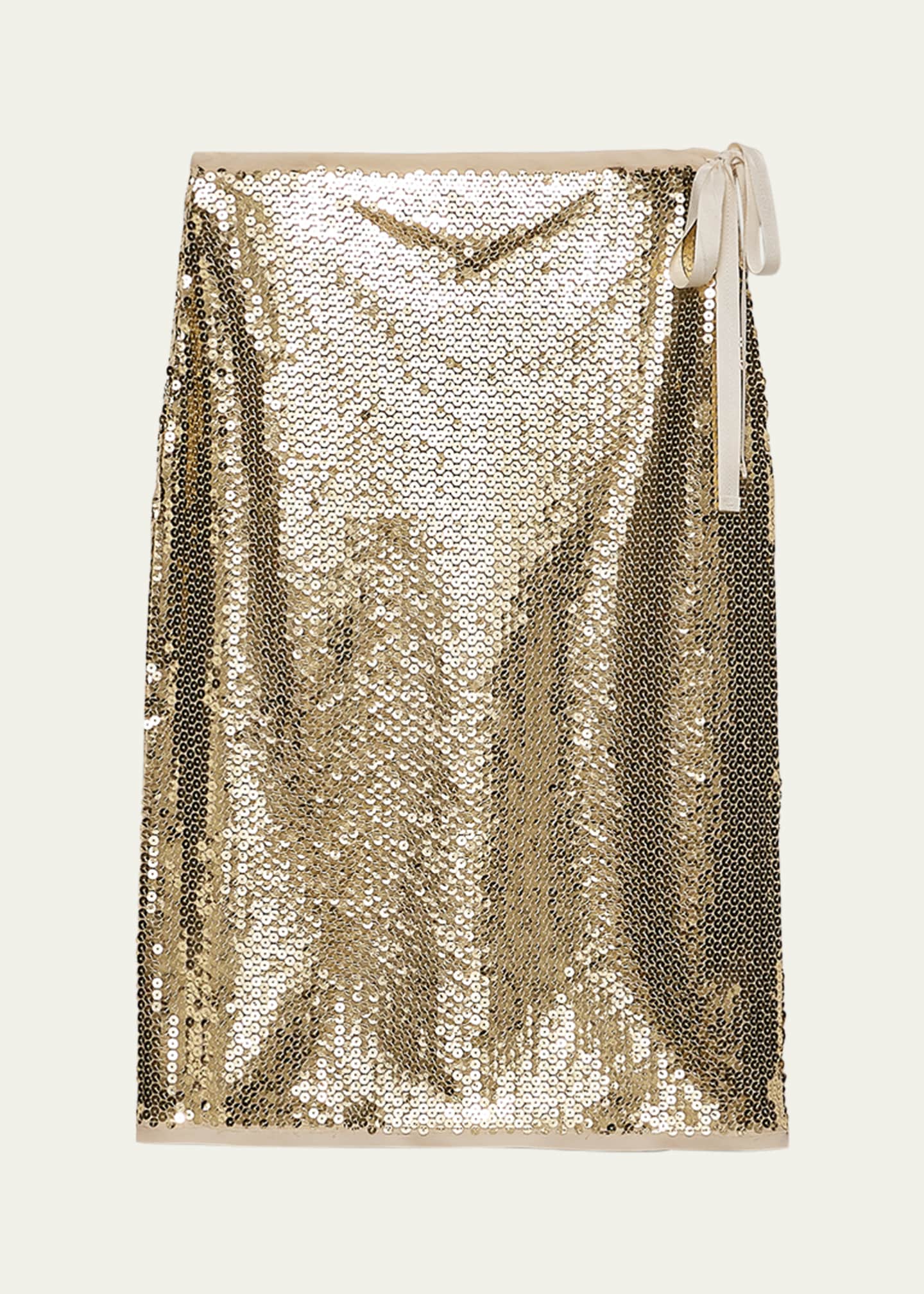 Prada Sequined Side-Tie Skirt Image 1 of 4