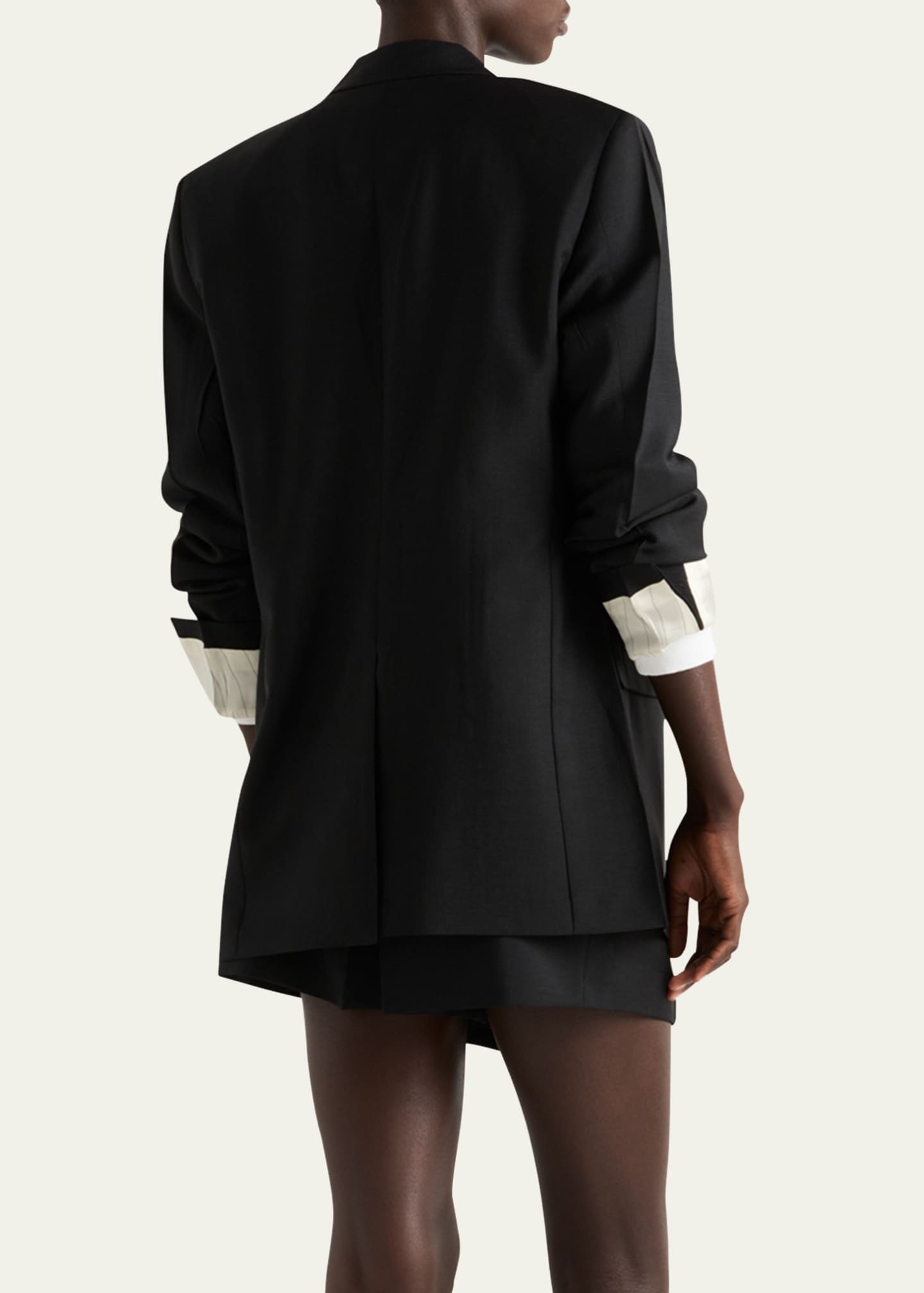 Prada Turn-up Cuff Kid Mohair Blazer Image 3 of 4