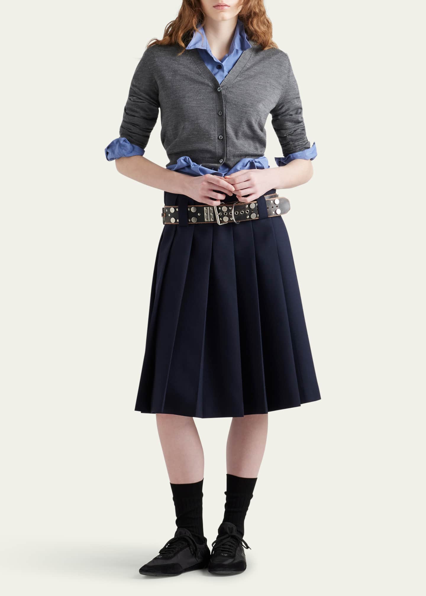 Prada V-Neck Wool Cardigan Image 2 of 4