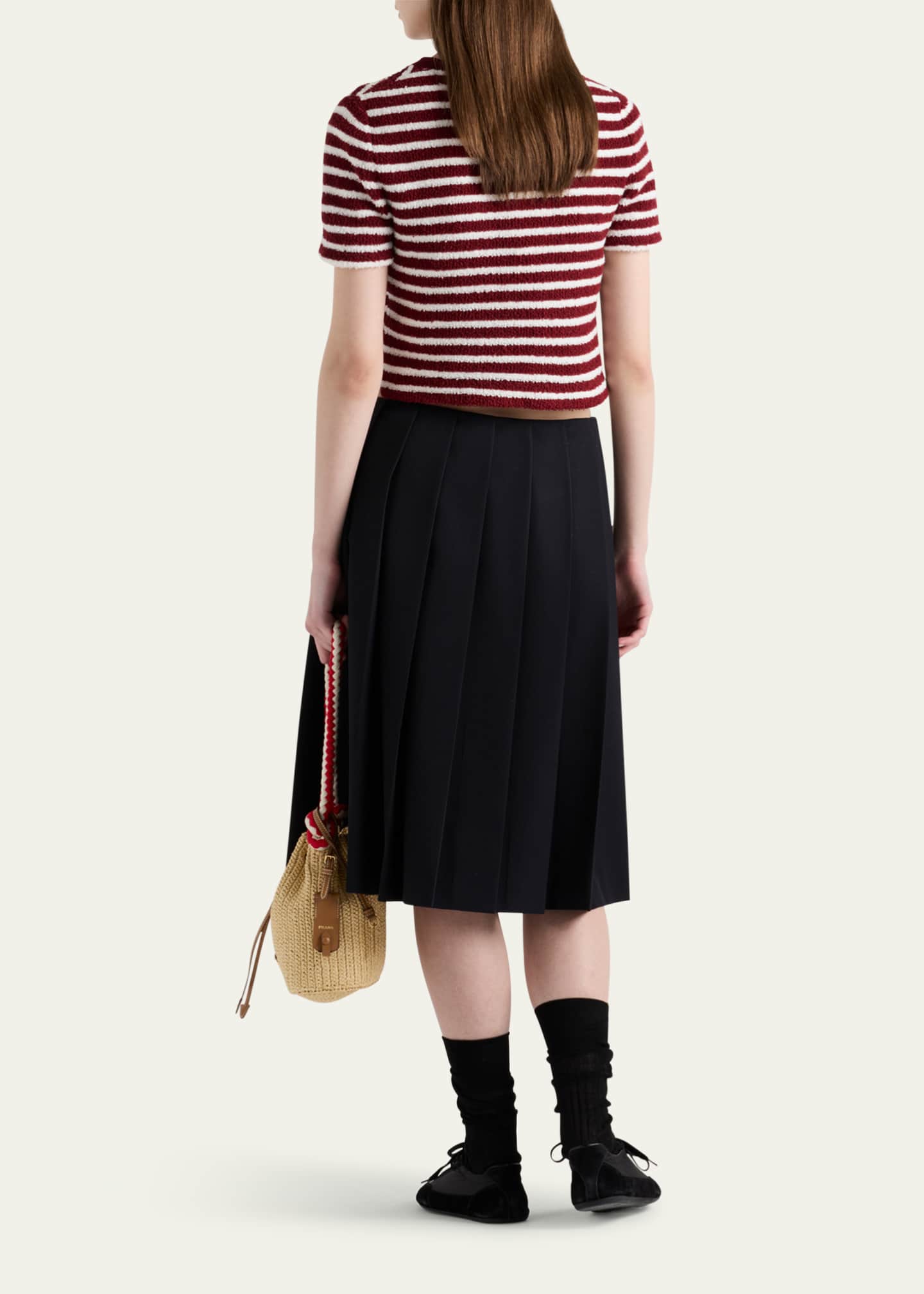 Prada Striped Knit Cropped Top Image 3 of 4