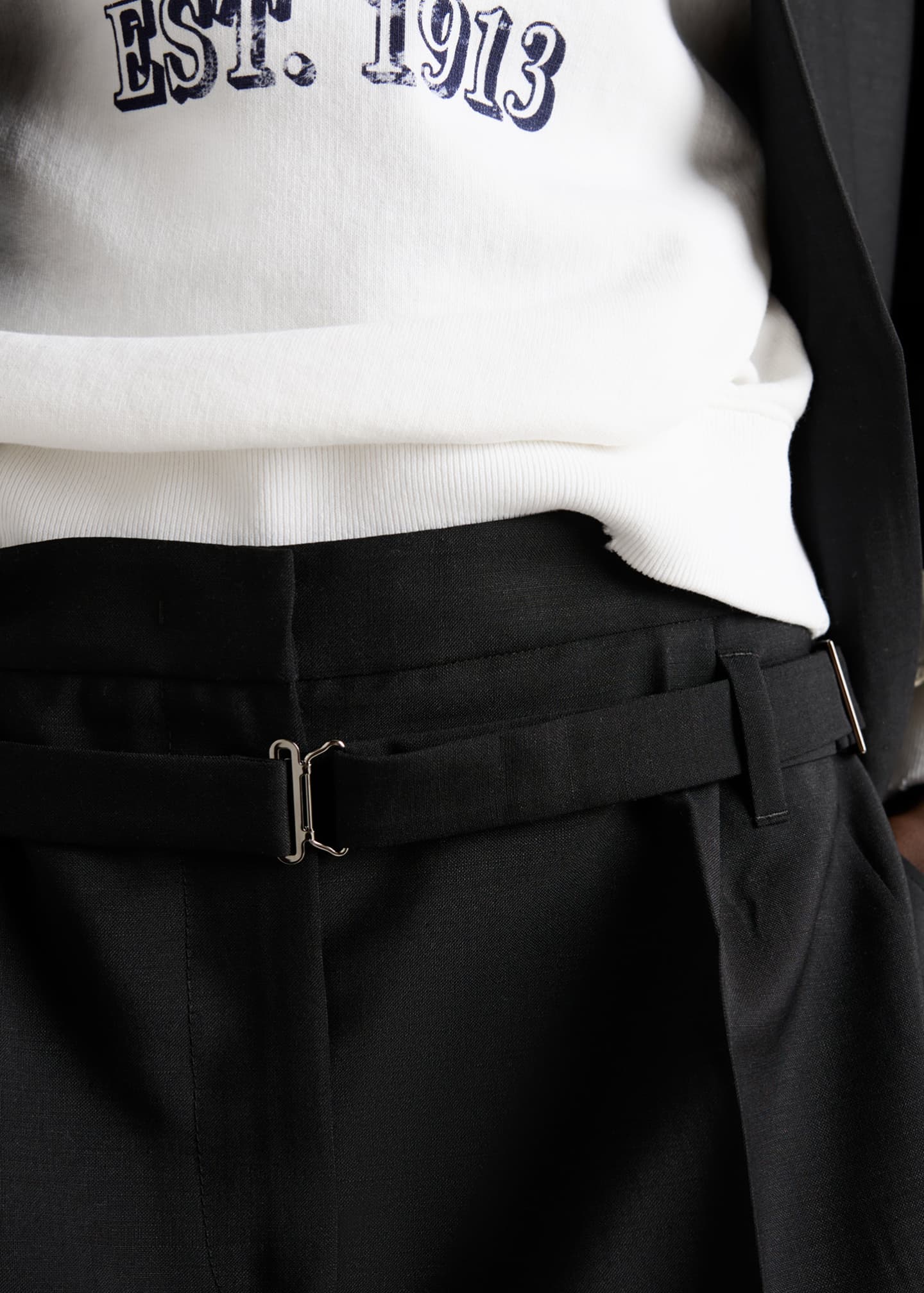 Prada Belted Kid Mohair Shorts Image 3 of 3
